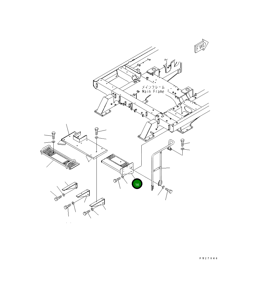 Палуба 8295-54-2911 Komatsu