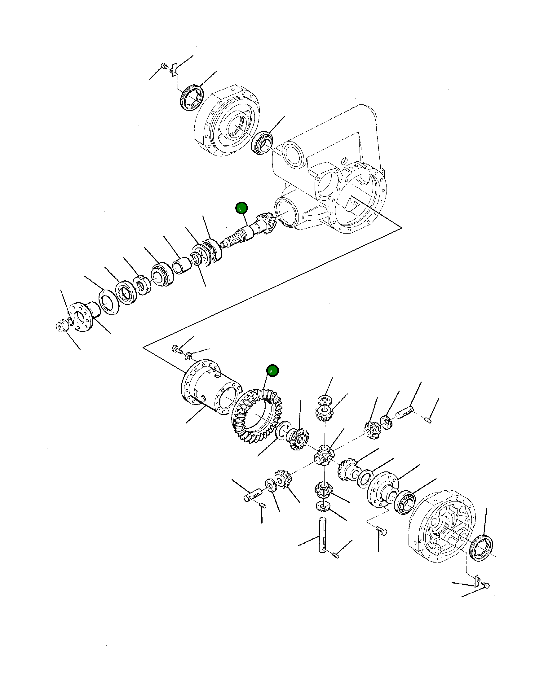 Пара конических шестерён в сборе 21D-23-11301 Komatsu