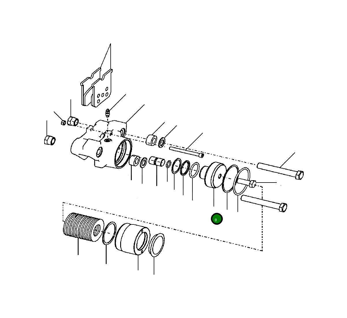 Поршень 1439 514 H1 Komatsu