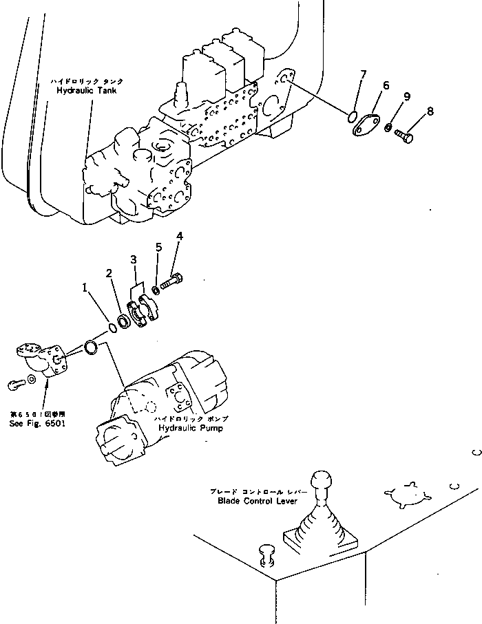 Служебная группа (без деталей), для трубопроводов управления рыхлителем 195-61-X1100 Komatsu