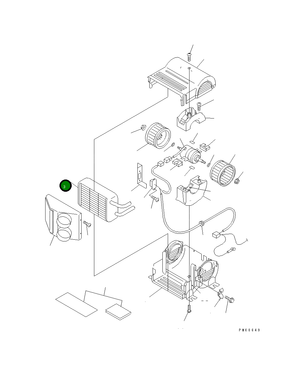 Радиатор ND116410-2853 Komatsu