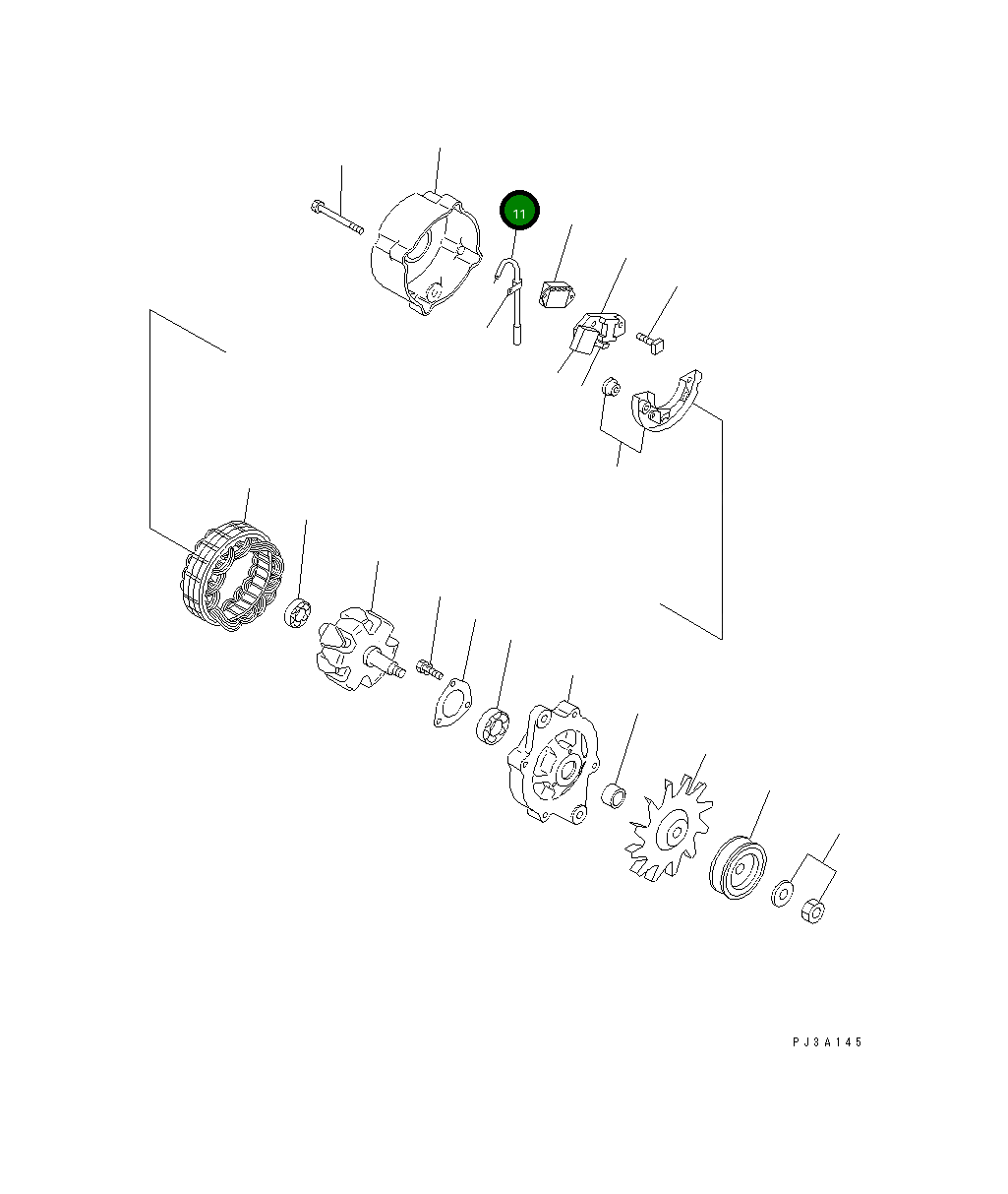 Провод YMXL125G1360 Komatsu