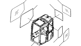 Стекло 22P-53-18341 Komatsu