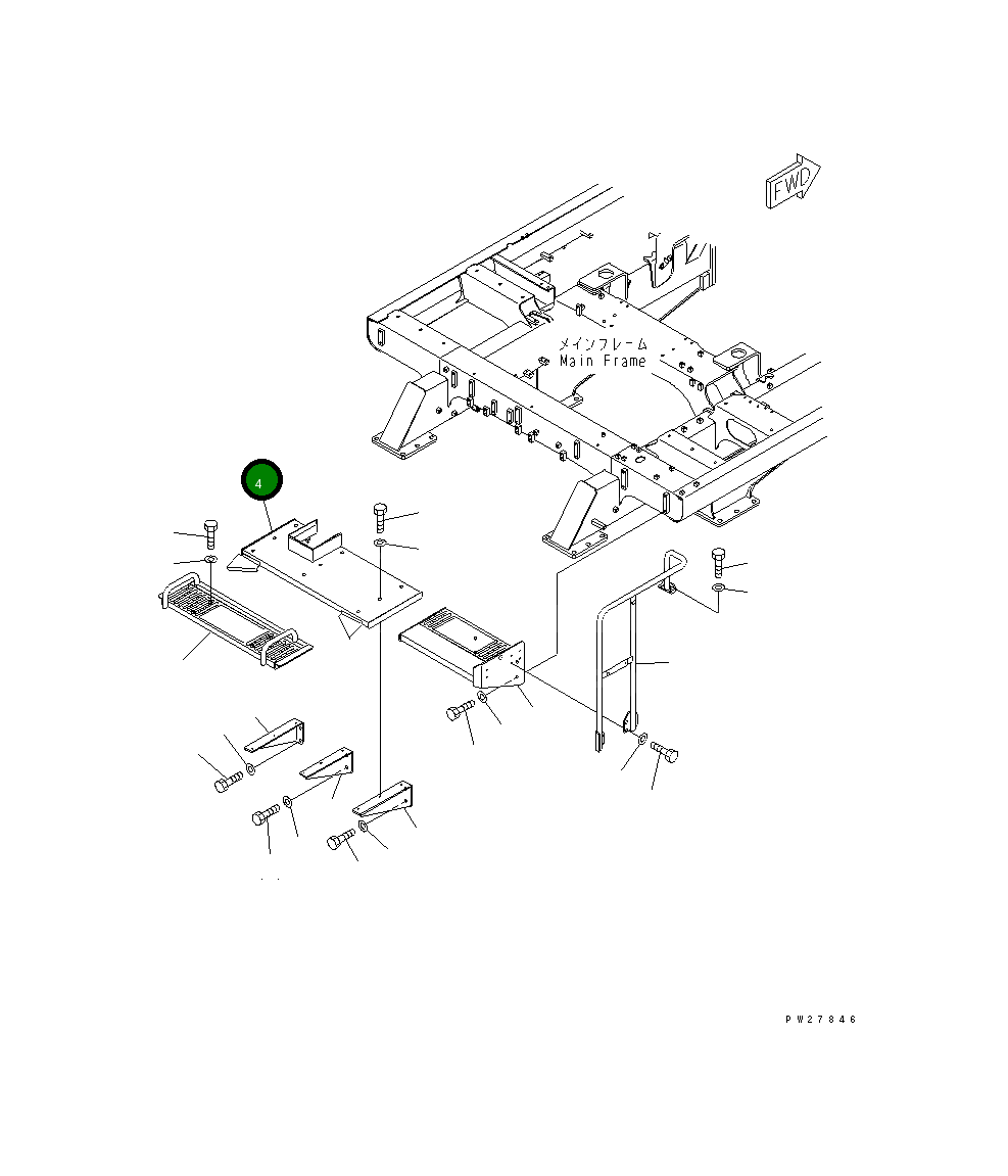 Палуба 8295-54-3212 Komatsu