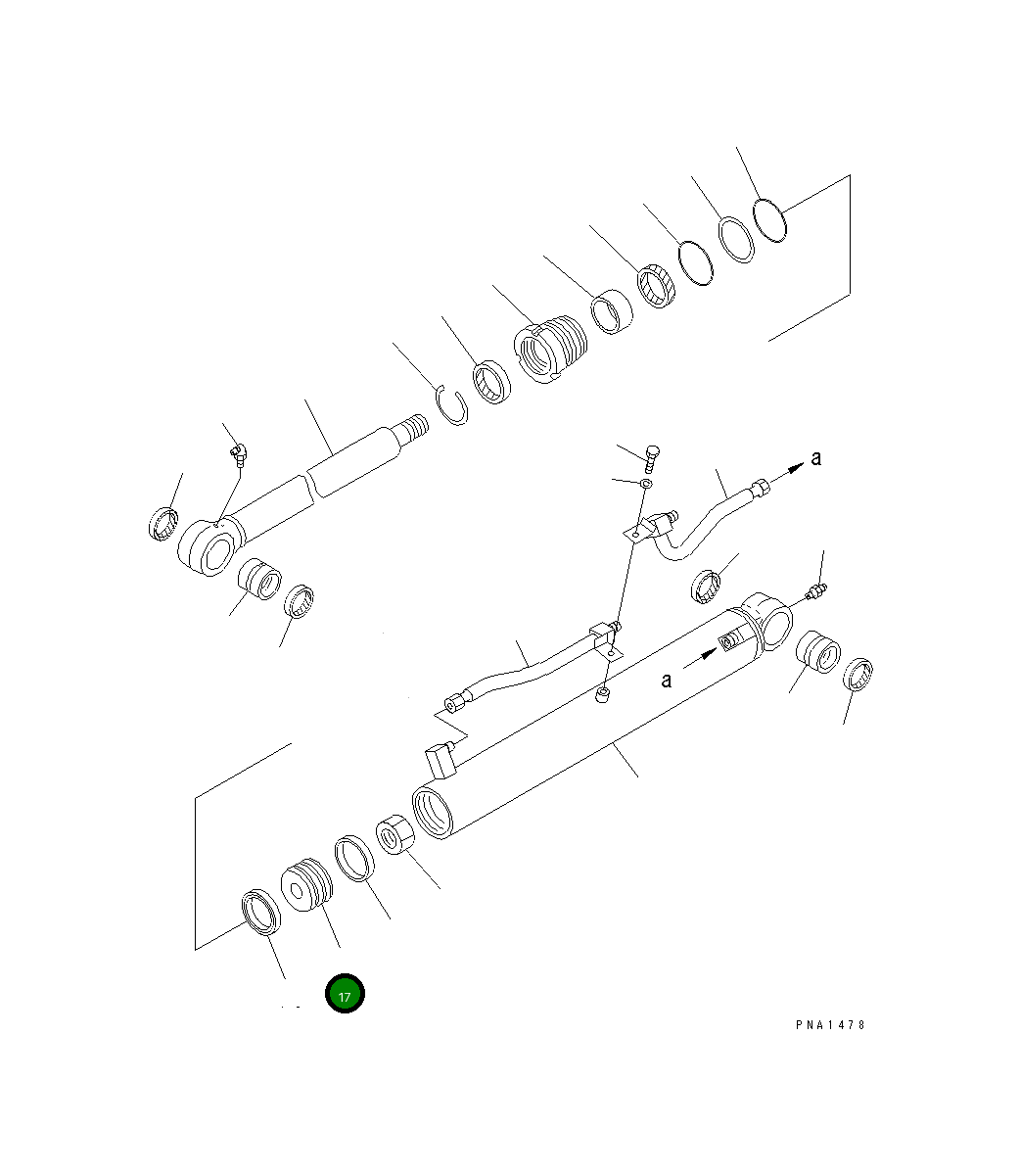 Поршень 707-36-80370 Komatsu