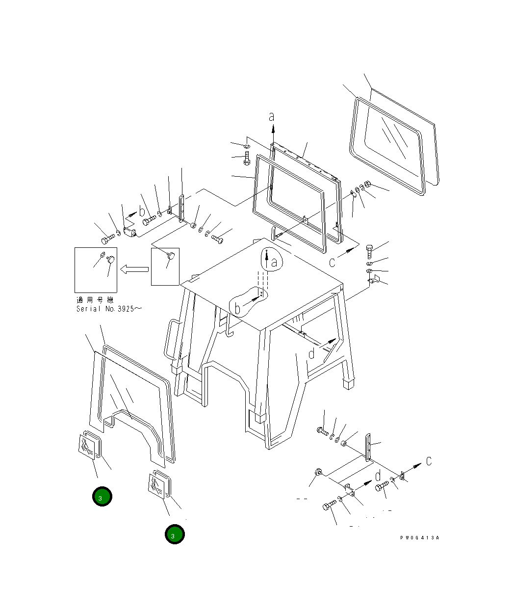 Стекло 113-Y79-1622 Komatsu