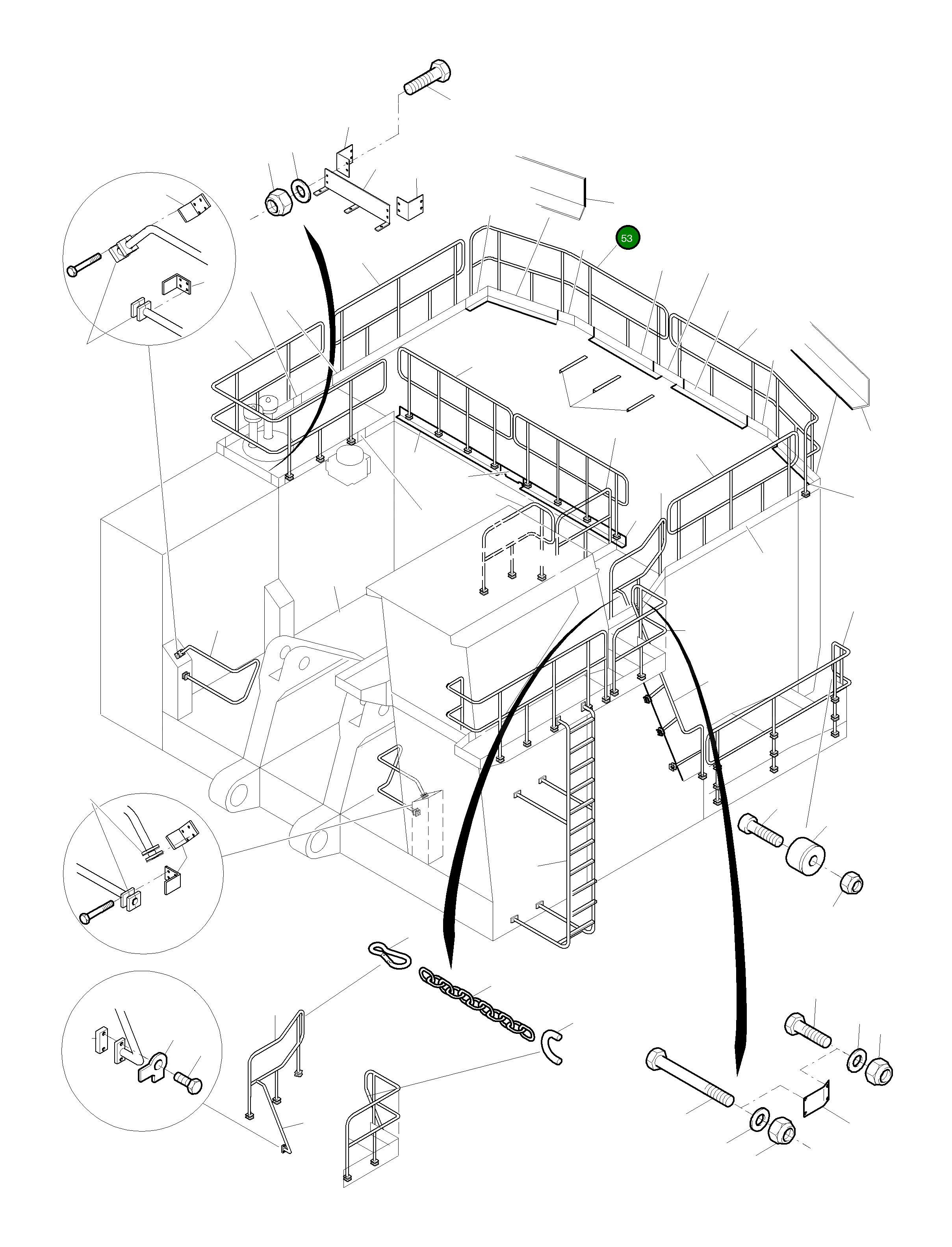 Рельс 942 273 40 Komatsu
