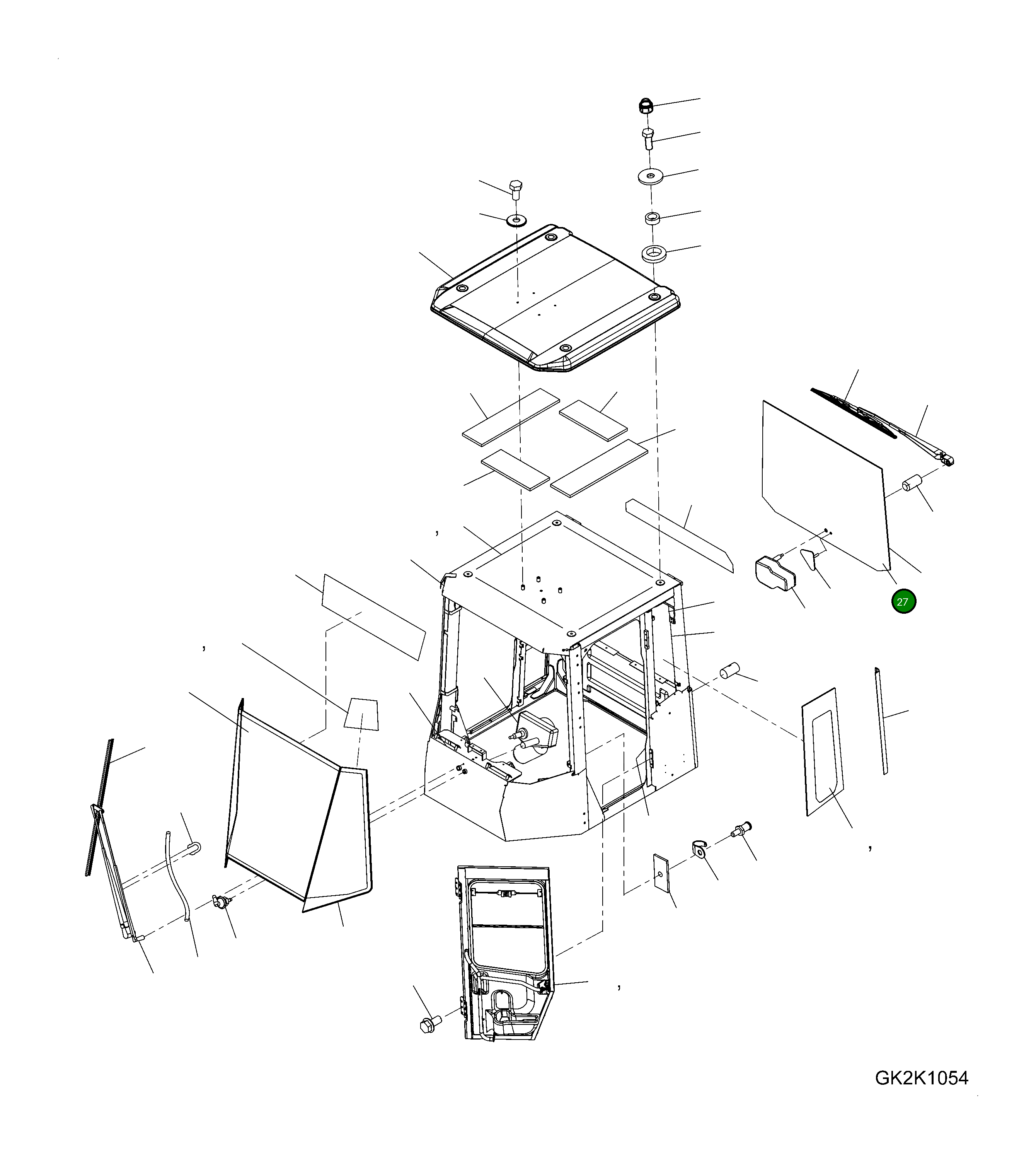 Стекло 421-56-H4490 Komatsu