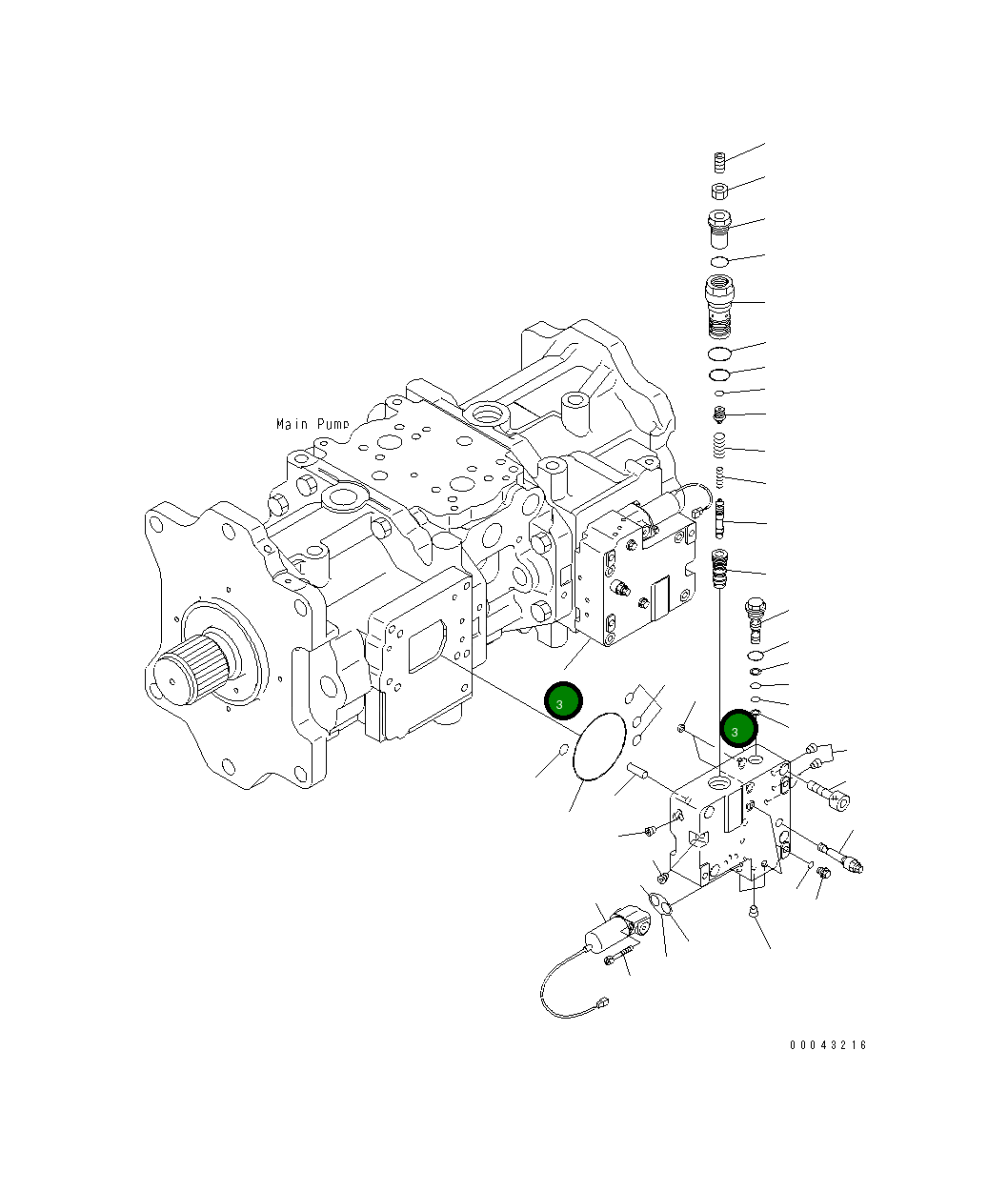 Подсборка блока, передняя 708-2K-04211 Komatsu