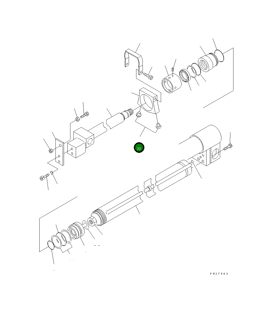 Палец UN083G17080 Komatsu