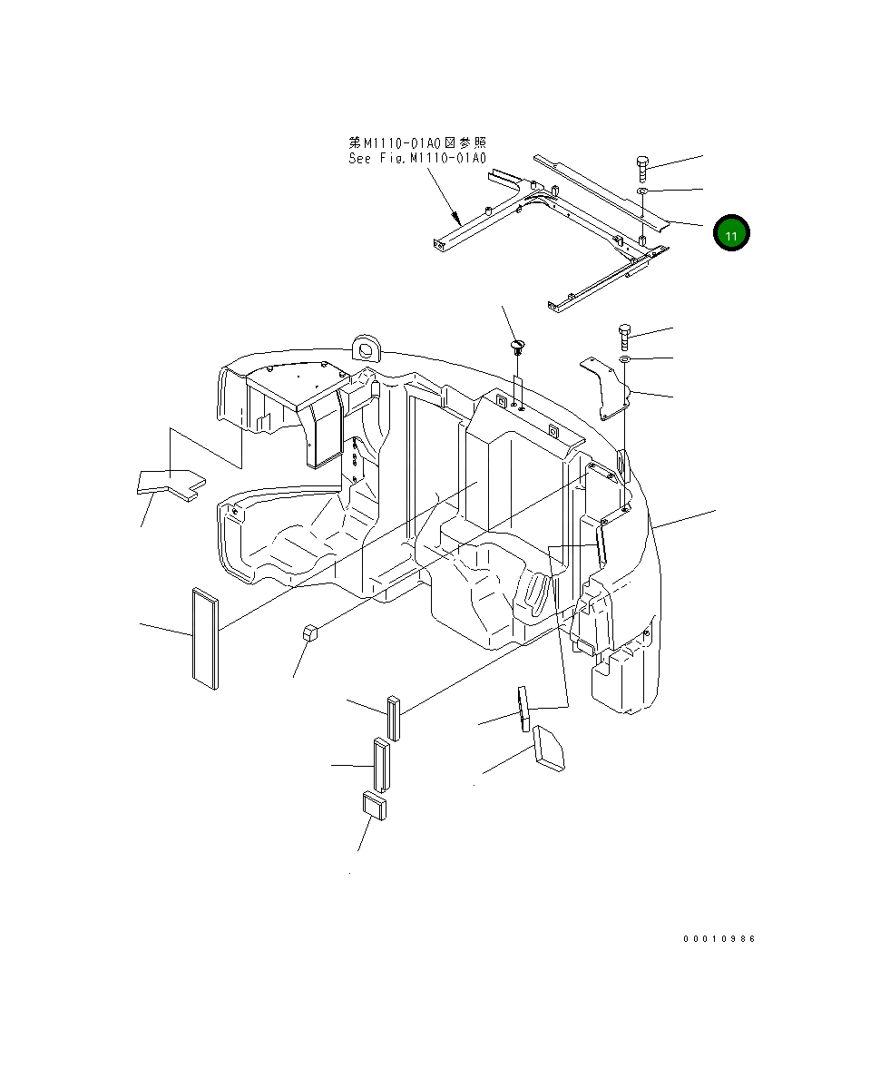 Пластина 22U-54-84450 Komatsu