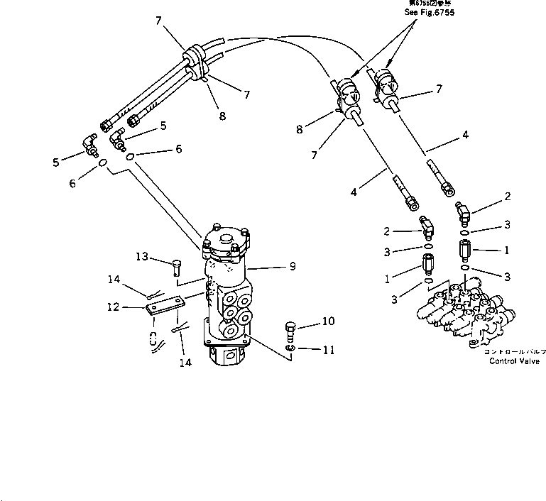 Шланг 20T-62-66590 Komatsu