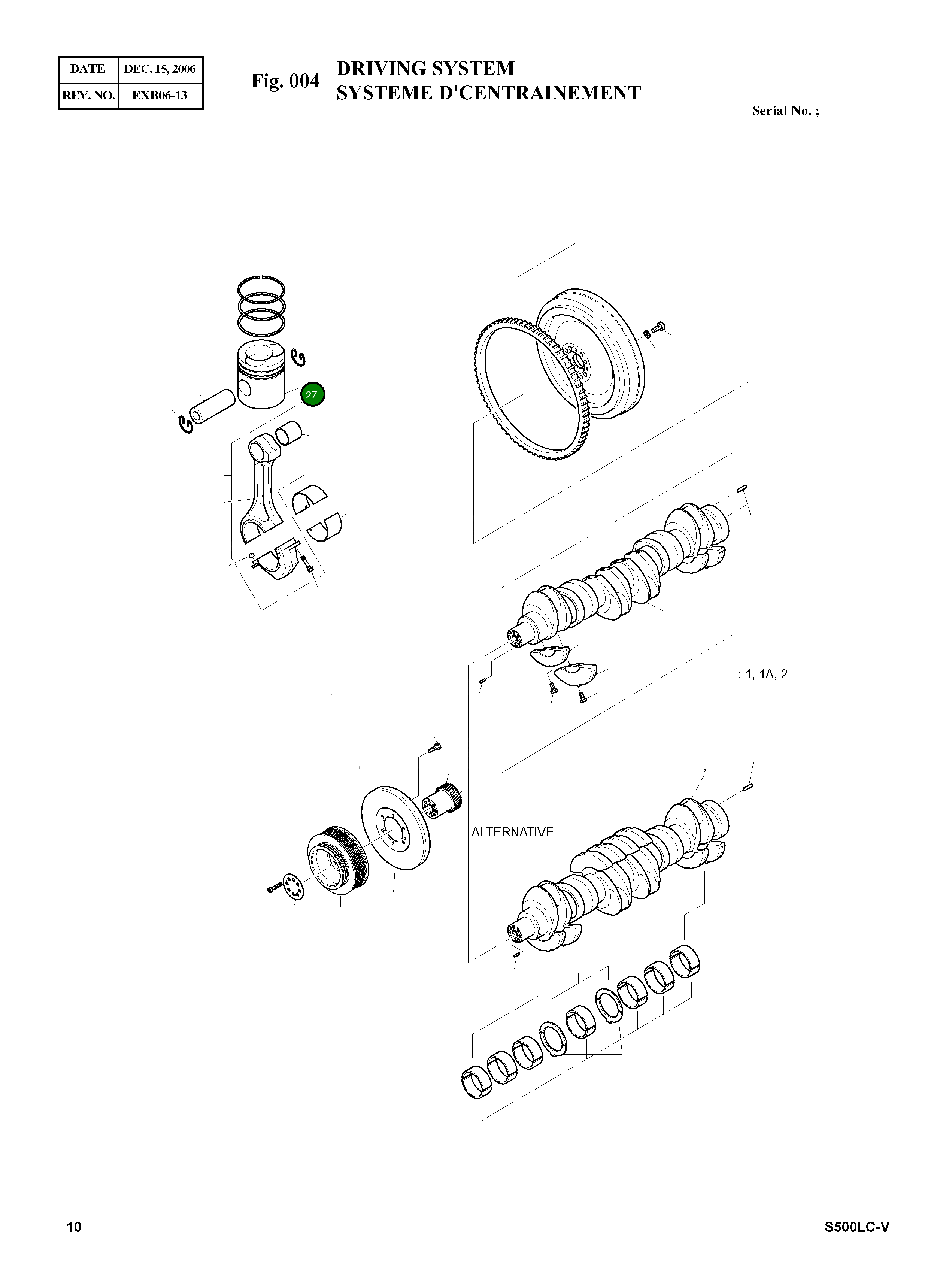 Поршень 65.02501-0601B Komatsu