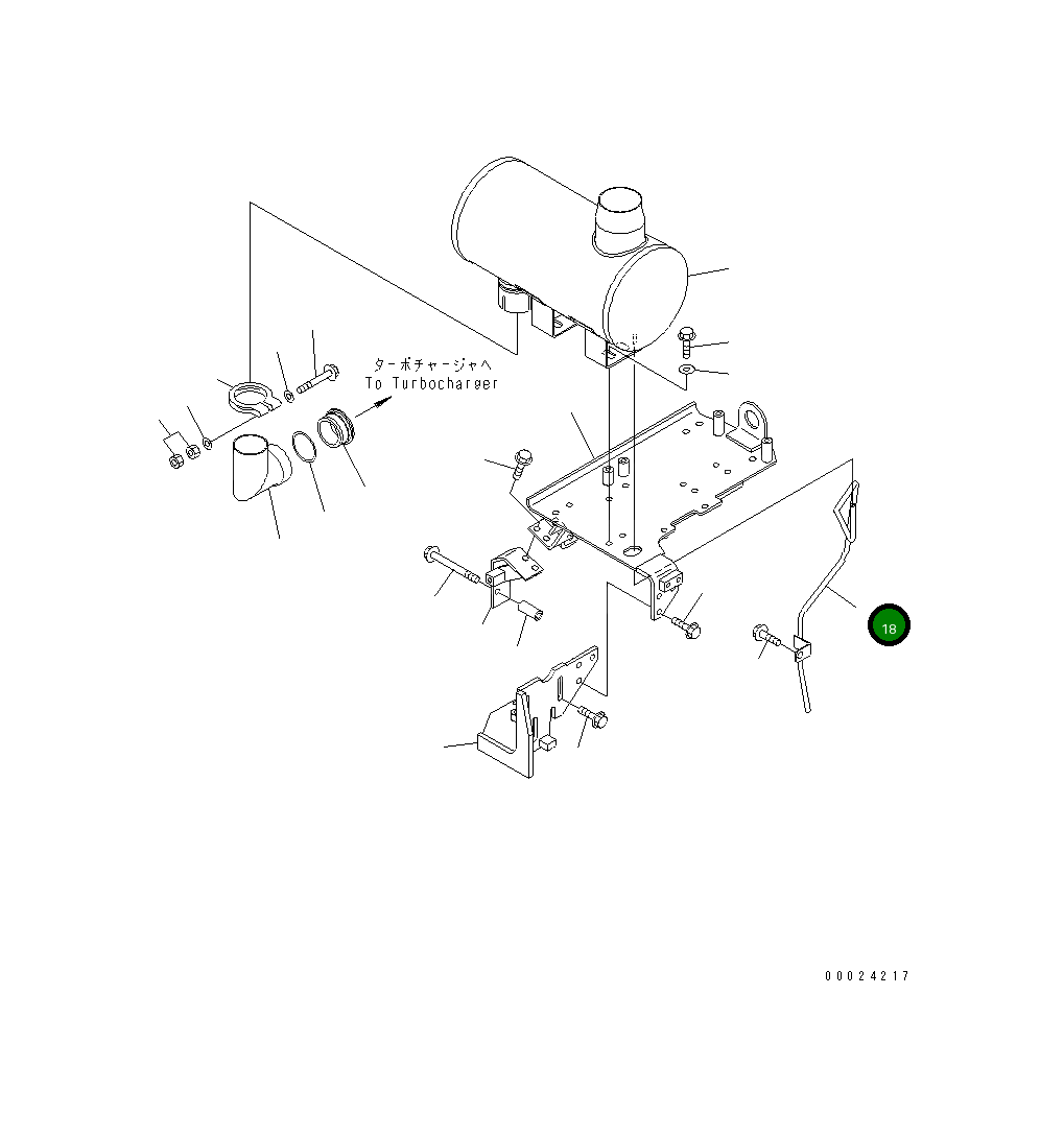 Трубка 124-01-61491 Komatsu