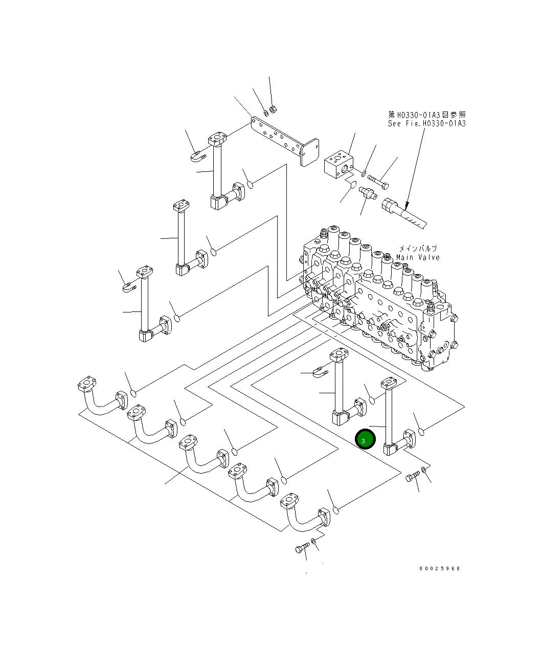 Трубка 208-62-65380 Komatsu