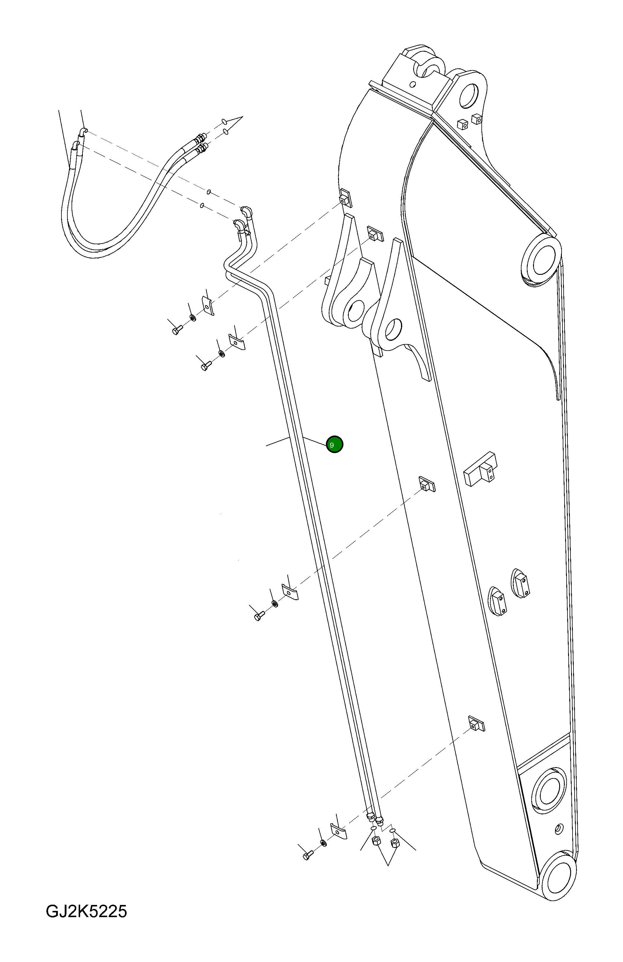 Трубка 20K-62-38440 Komatsu