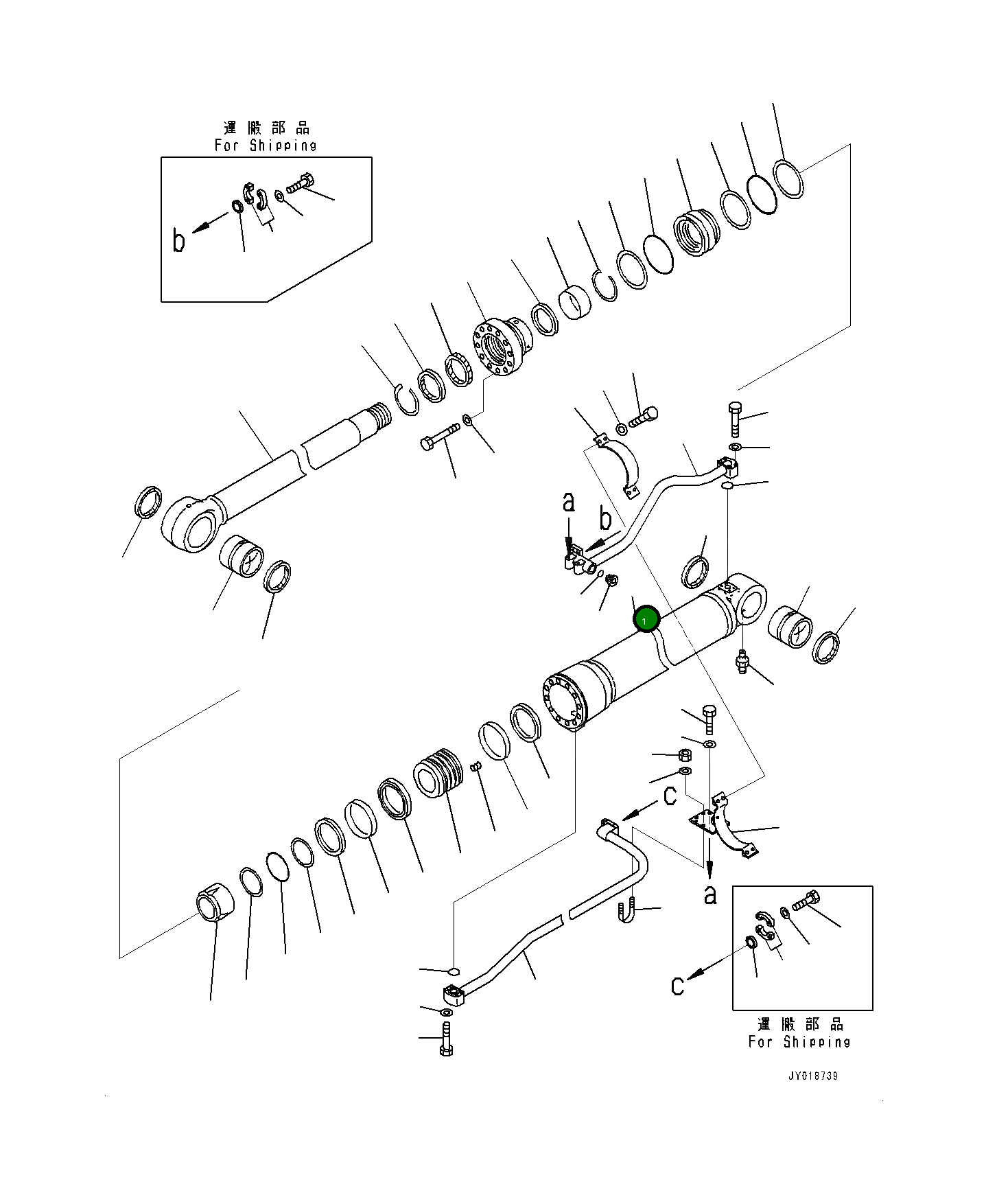 Цилиндр 721-13-18230 Komatsu
