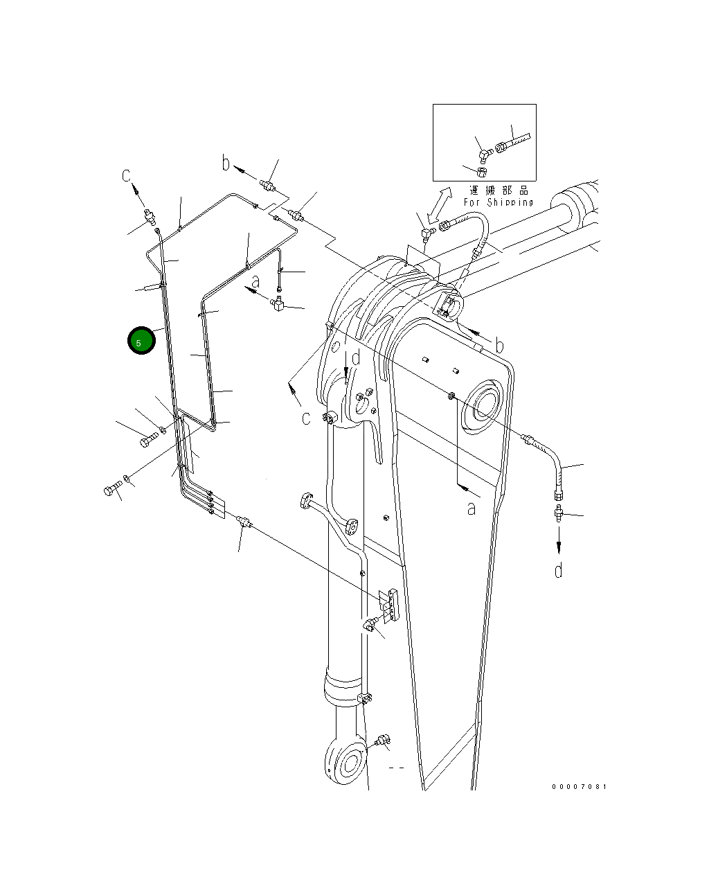 Трубка 209-70-75372 Komatsu