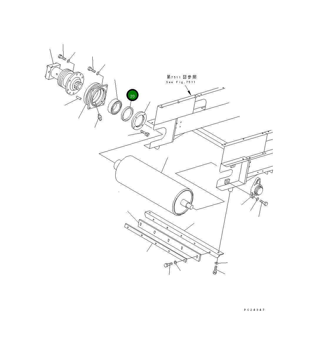 Уплотнение 8233-75-3470 Komatsu