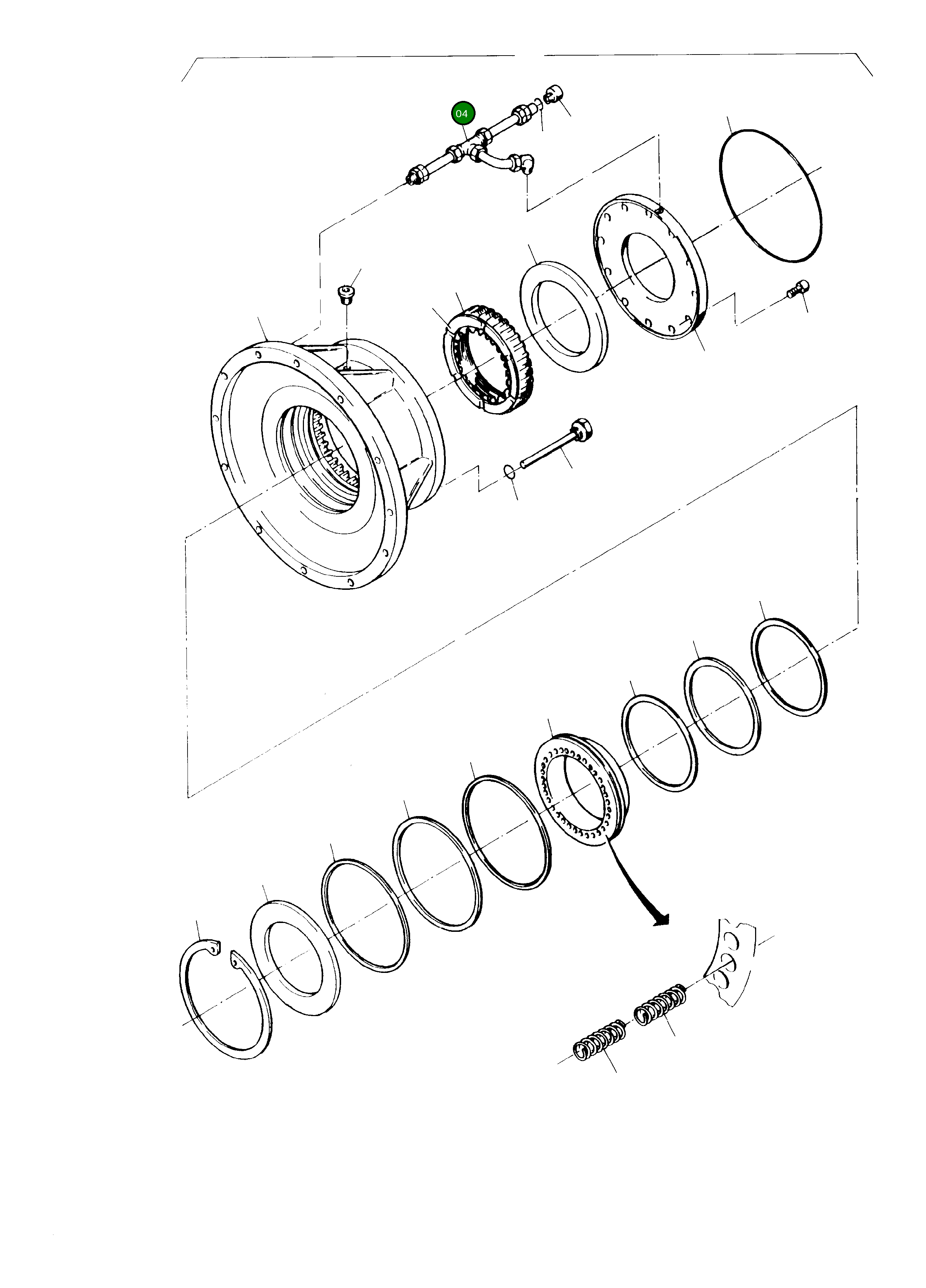 Трубка прокачки, в сборе 804 657 73 Komatsu