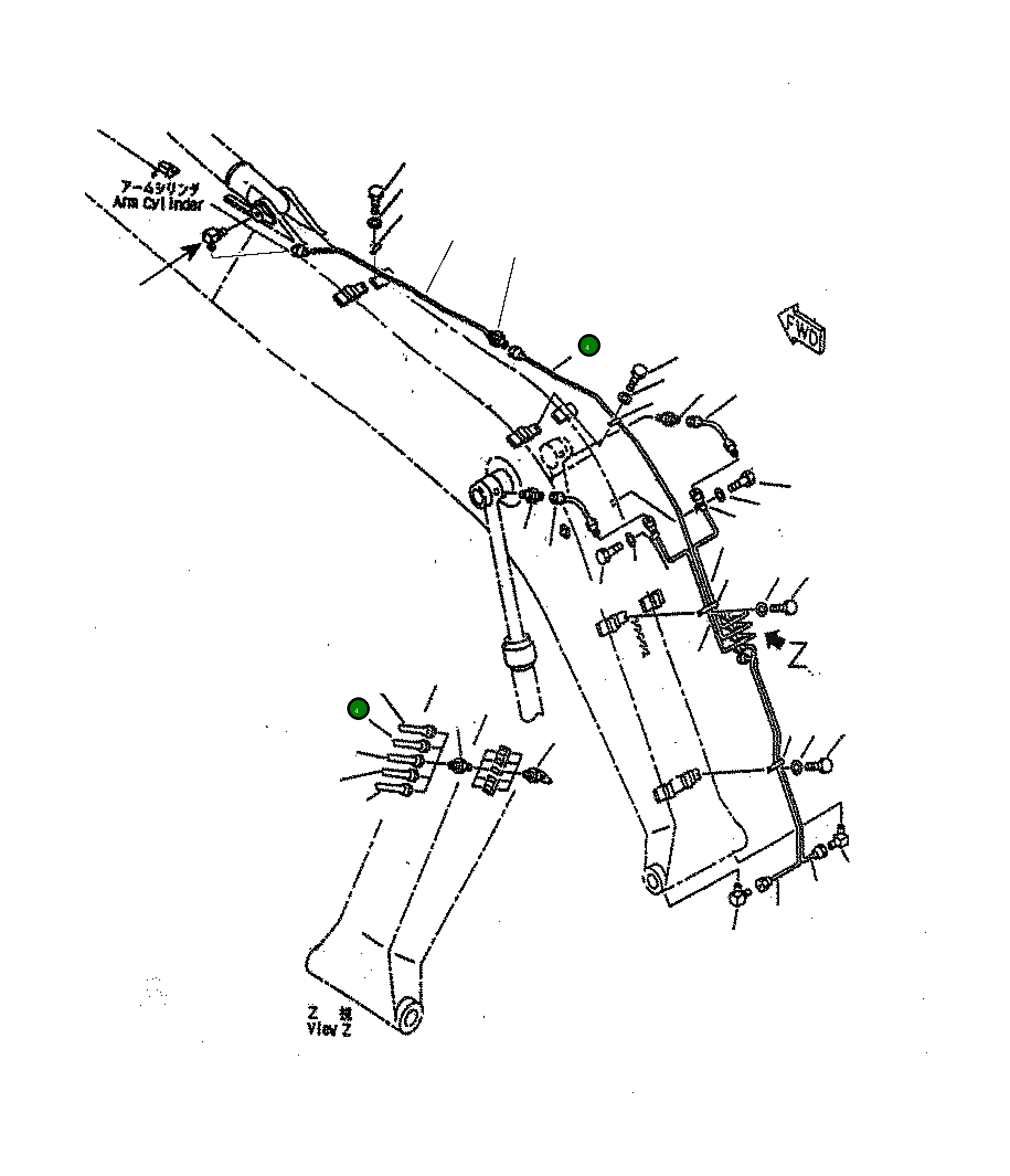 Трубка 203-70-KA170 Komatsu