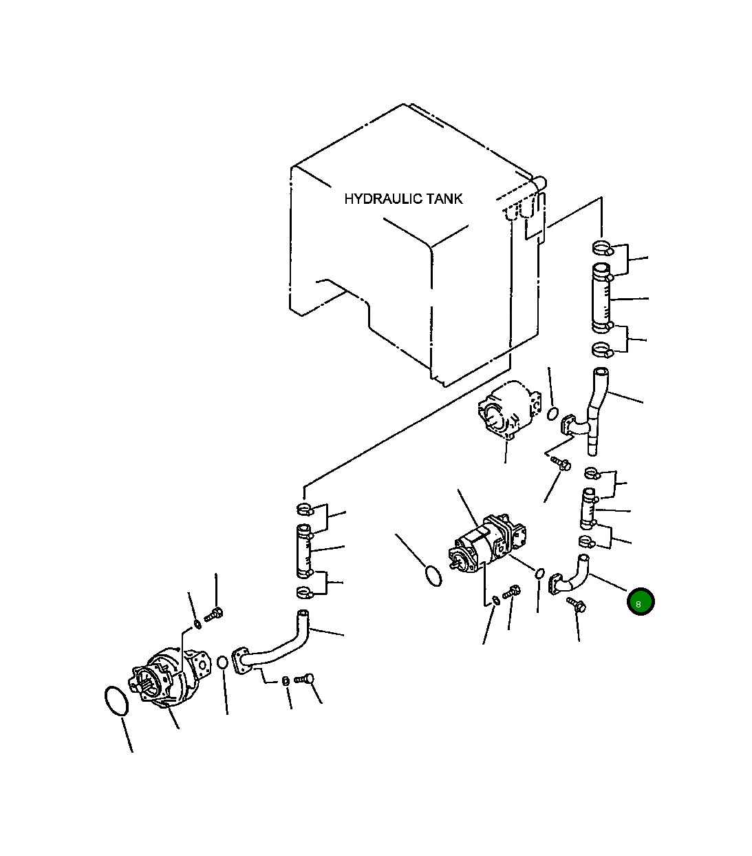 Трубка 421-62-A4150 Komatsu