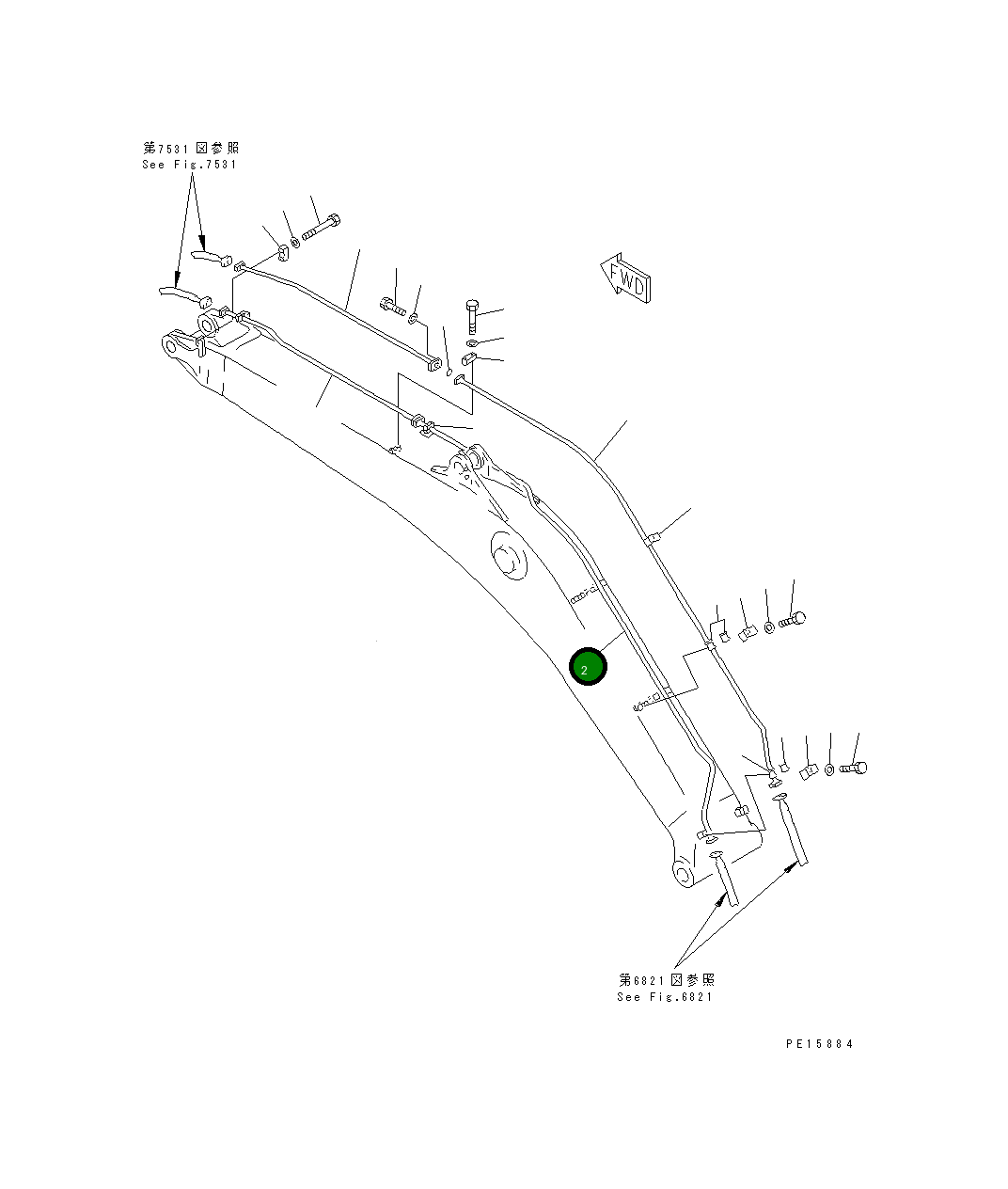 Трубка 208-62-54641 Komatsu