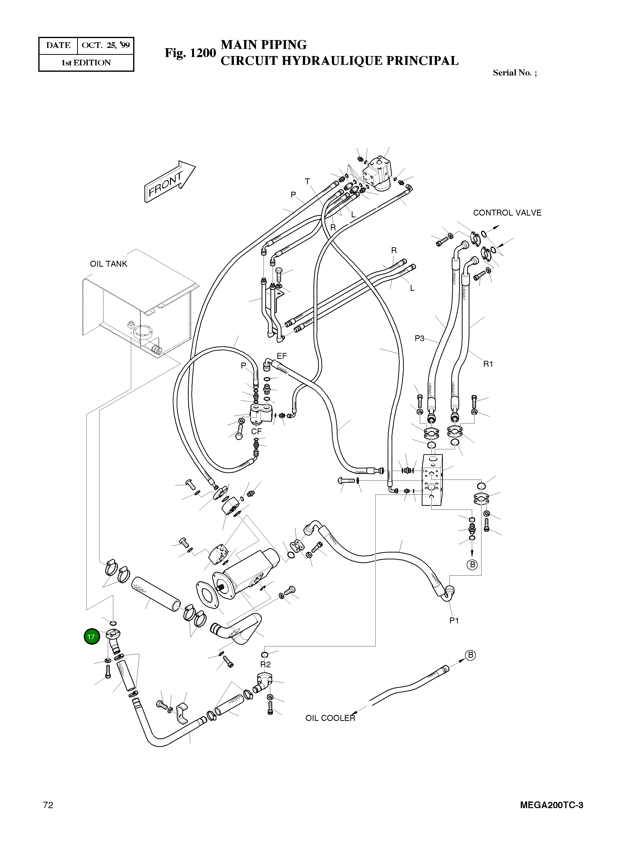 Труба 4182-1724A Komatsu