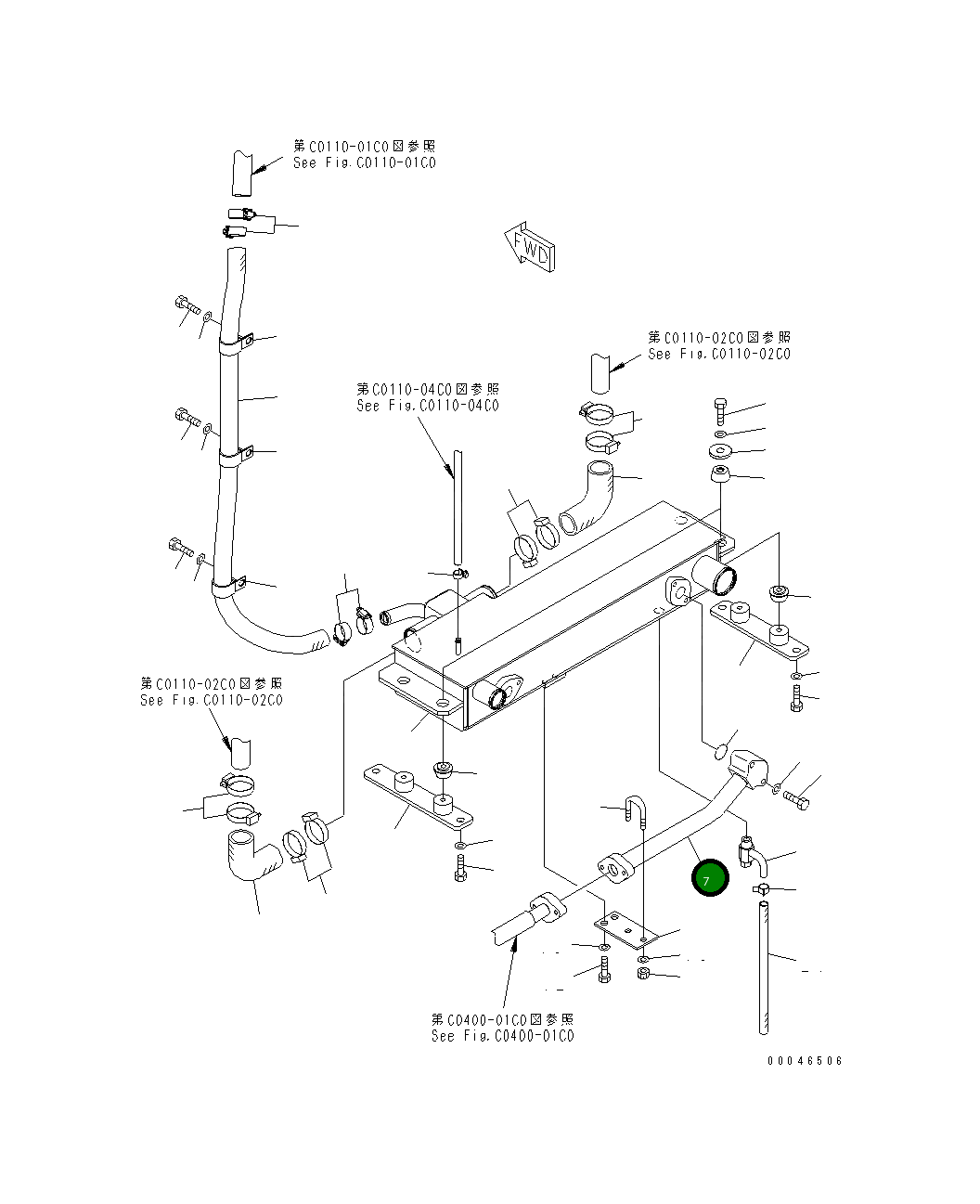Трубка 154-03-75681 Komatsu