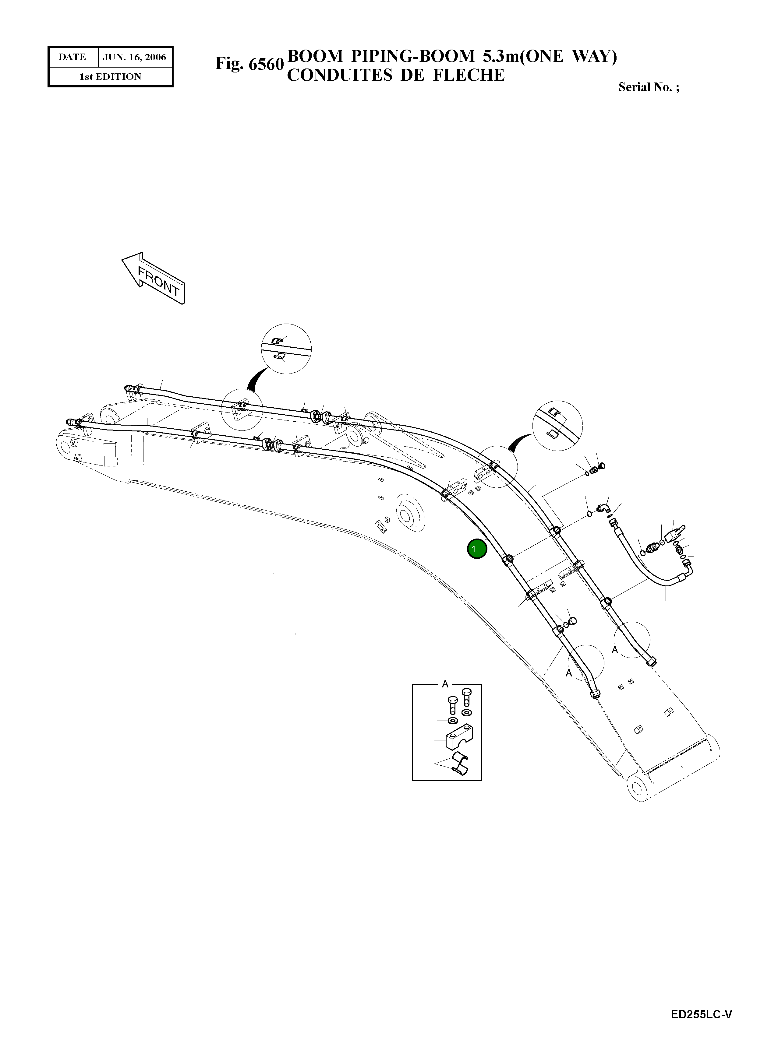 Труба 140-01313A Komatsu