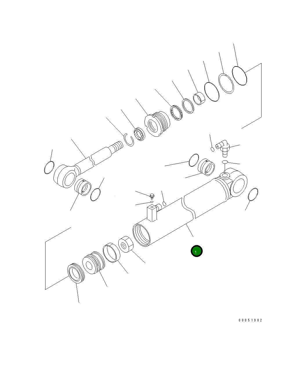 Цилиндр 707-11-75710 Komatsu