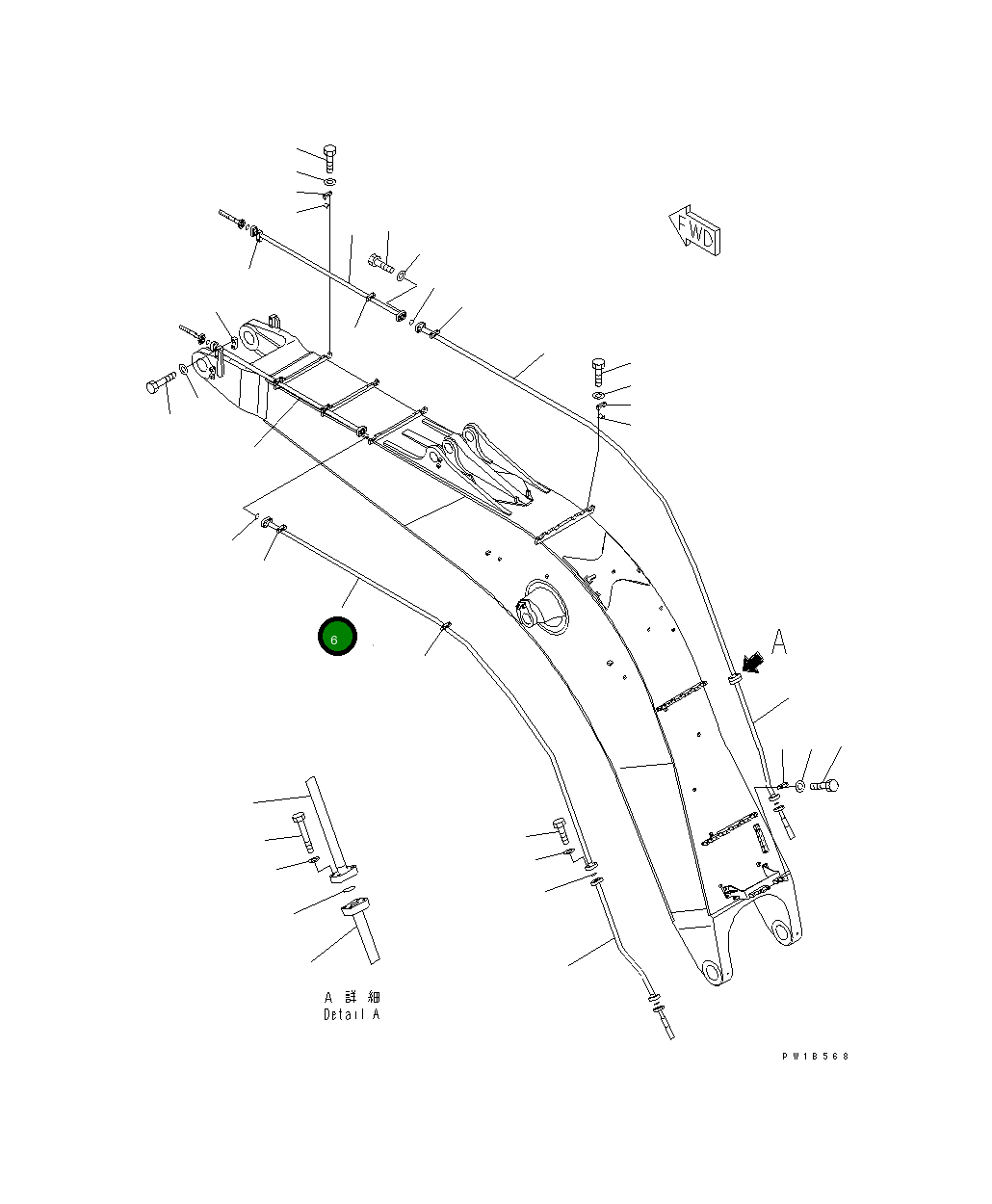 Трубка 209-62-73980 Komatsu