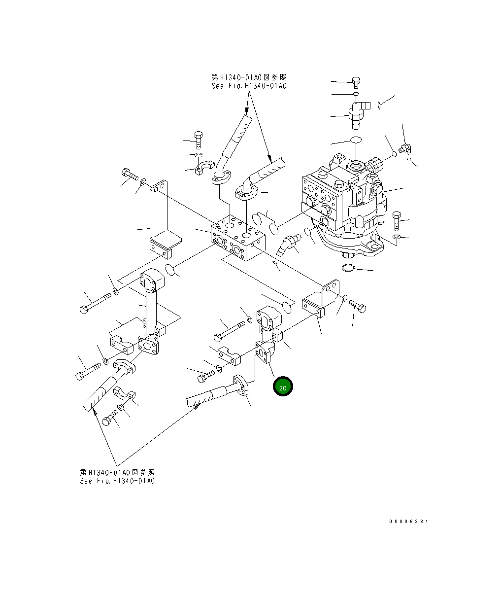 Трубка 209-62-73430 Komatsu