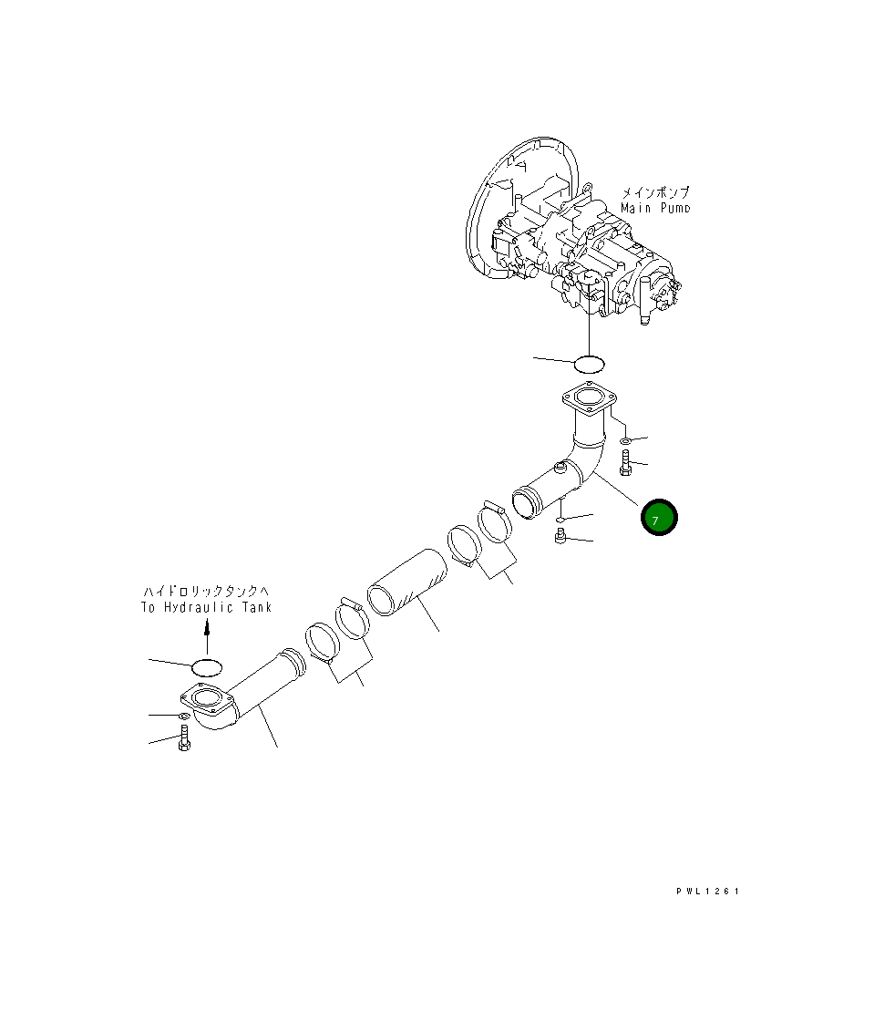 Трубка 208-62-62132 Komatsu