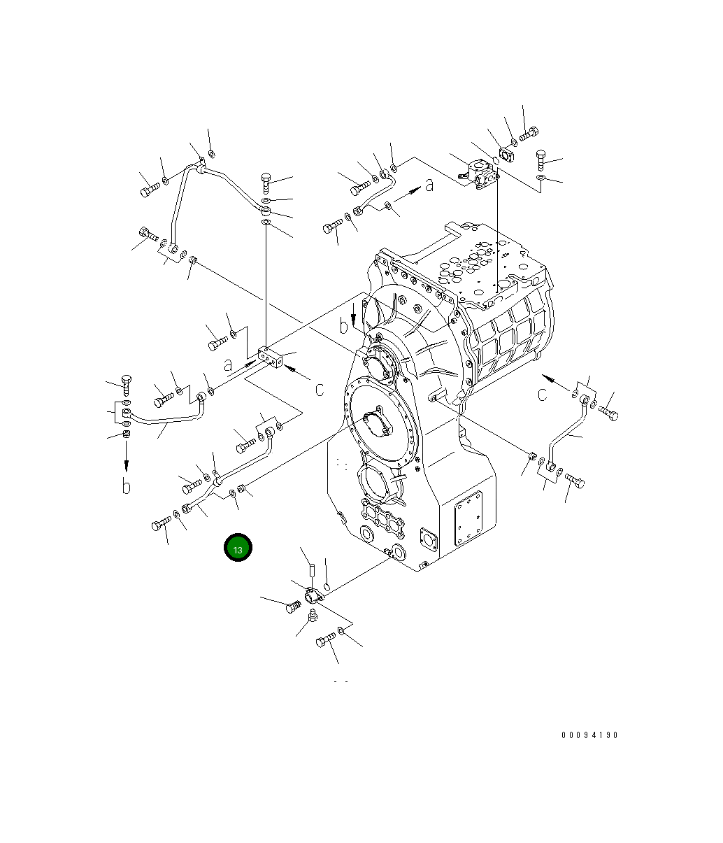 Трубка 42C-15-13950 Komatsu