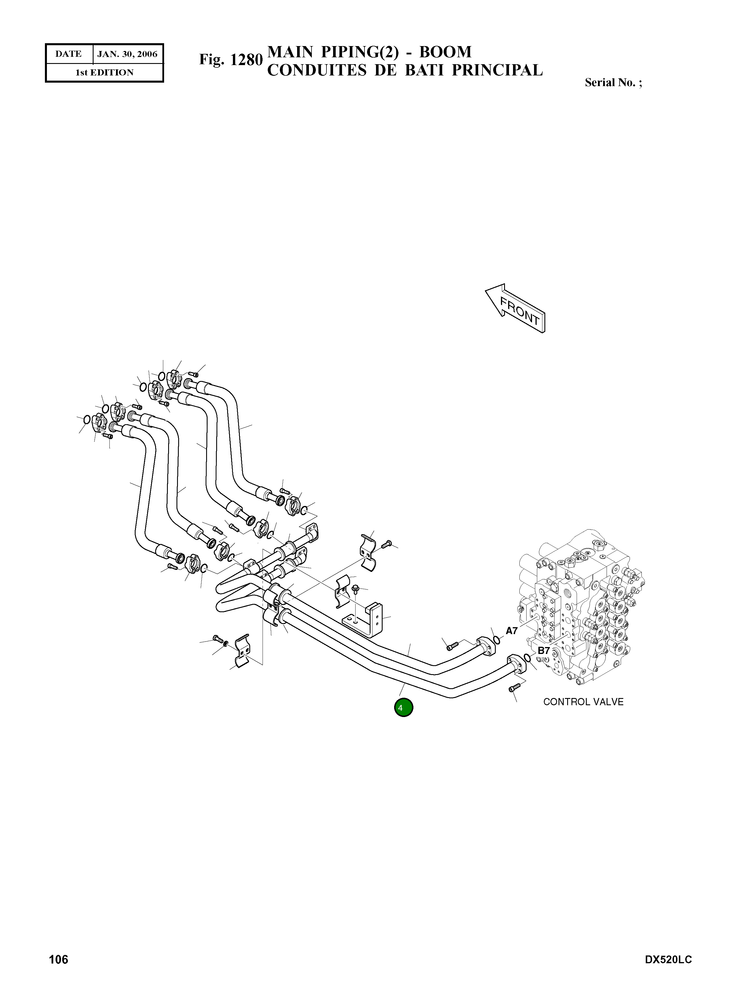 Труба K1001921B Komatsu