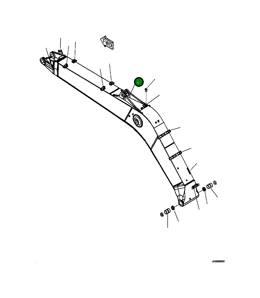 Стрела 206-70-37121 Komatsu