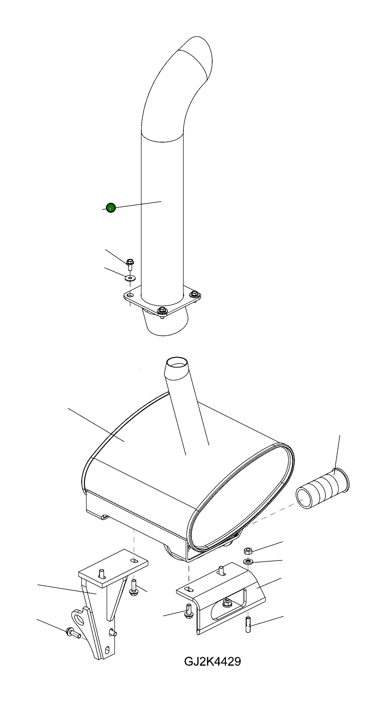 Трубка 42W-02-21050 Komatsu