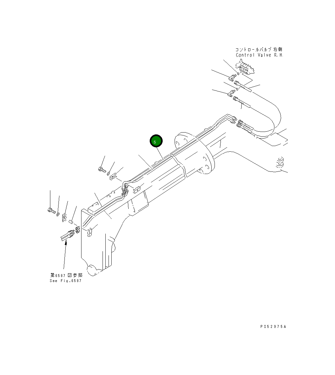 Трубка 23B-60-19290 Komatsu