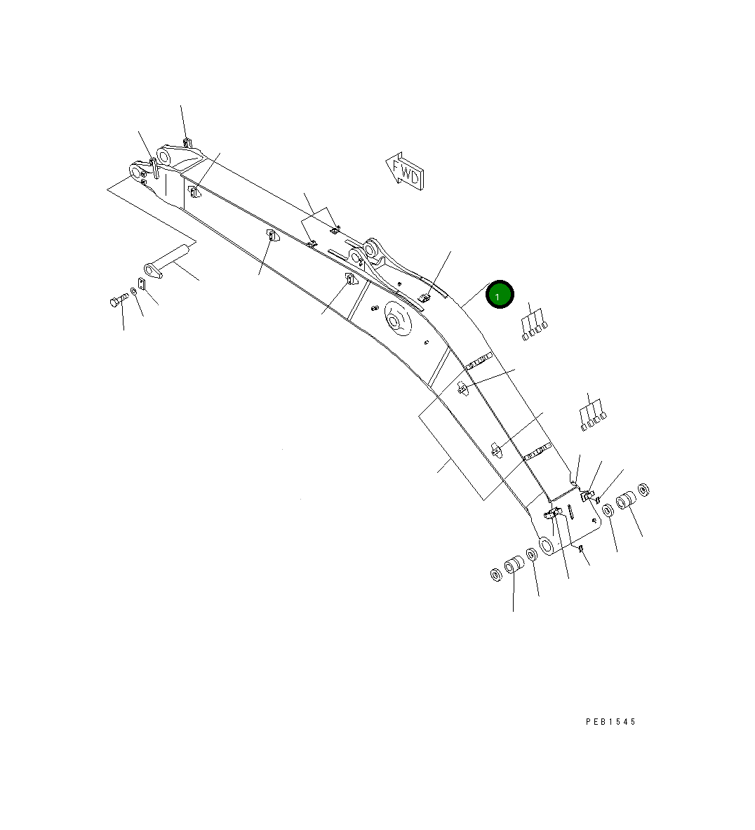 Стрела 208-70-61250 Komatsu