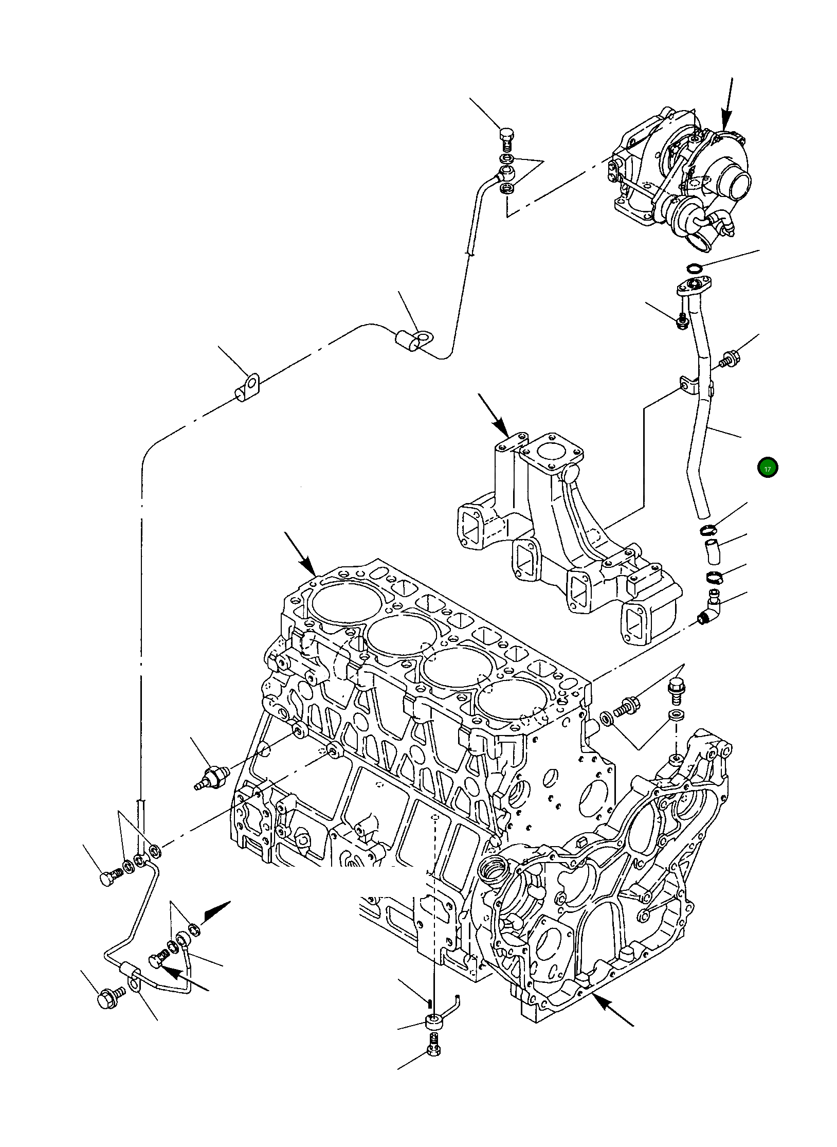 Труба YM123910-39600 Komatsu