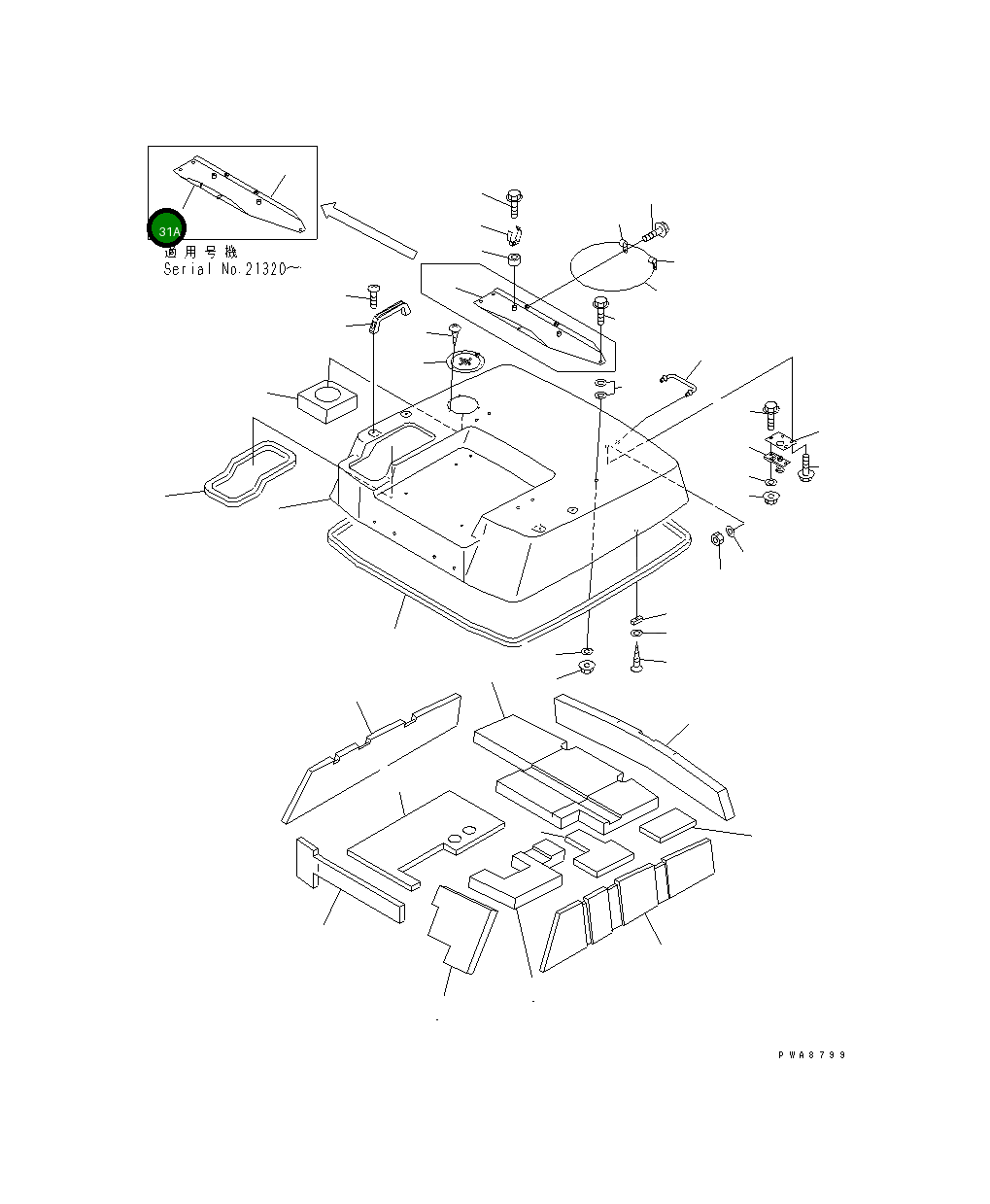 Уплотнение 42A-98-21140 Komatsu
