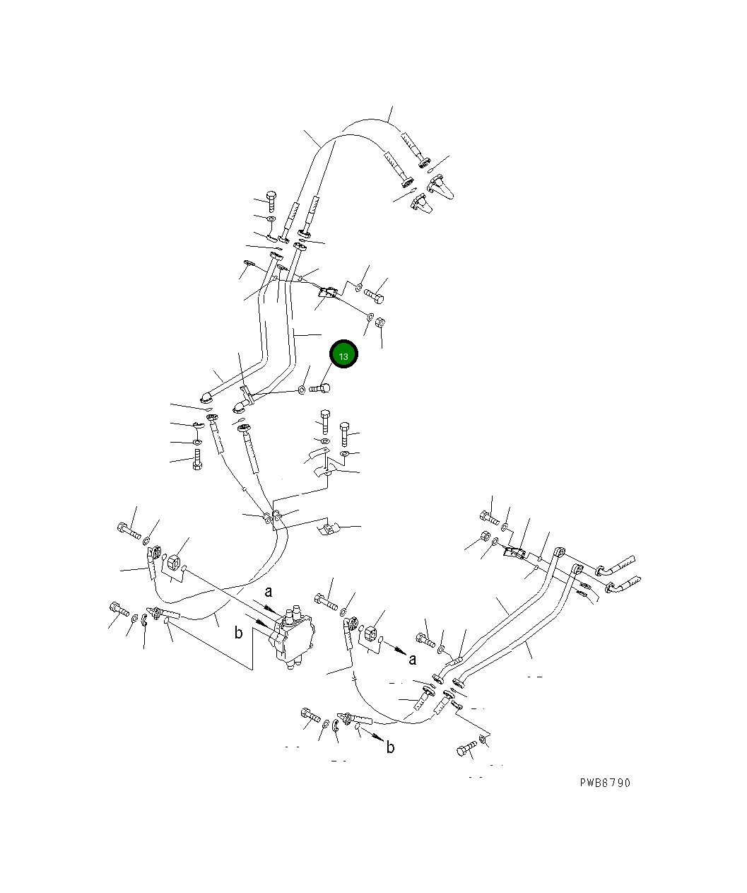 Трубка 19M-61-13152 Komatsu