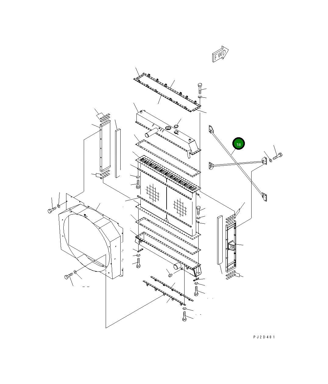 Стойка 569-03-61451 Komatsu