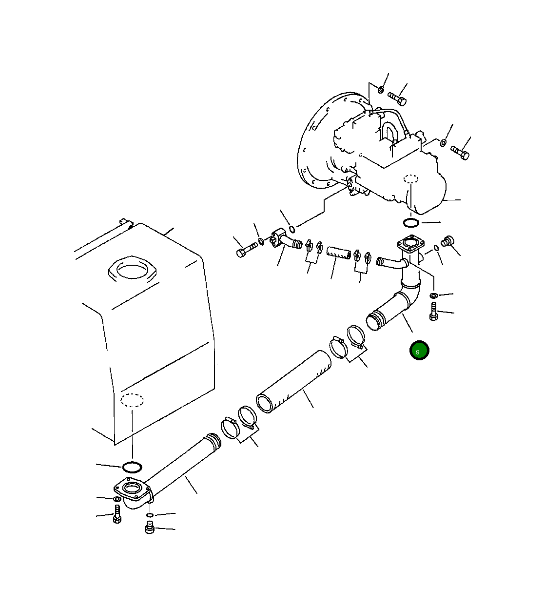 Трубка 208-62-58111 Komatsu