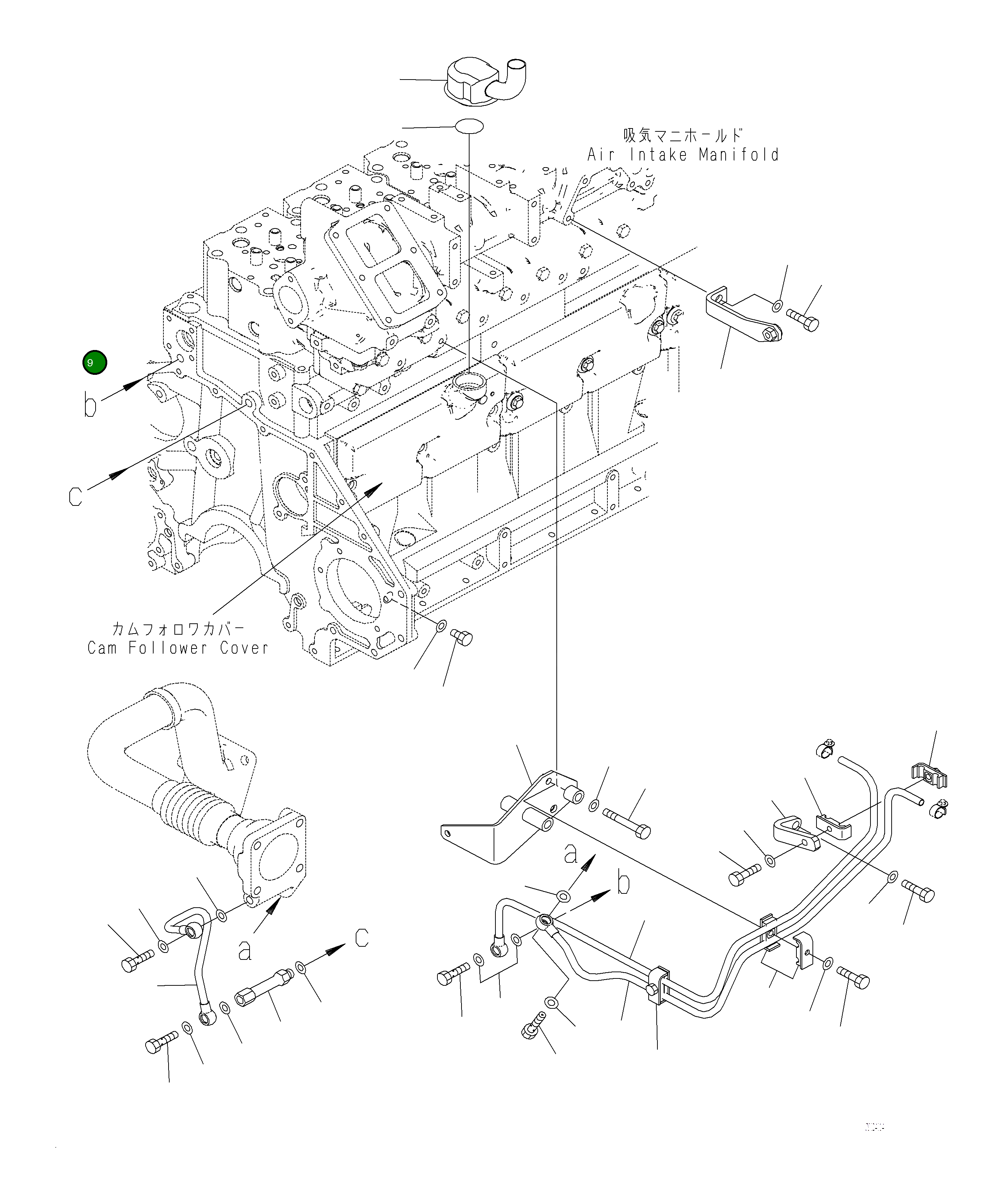 Трубка 6252-21-7590 Komatsu