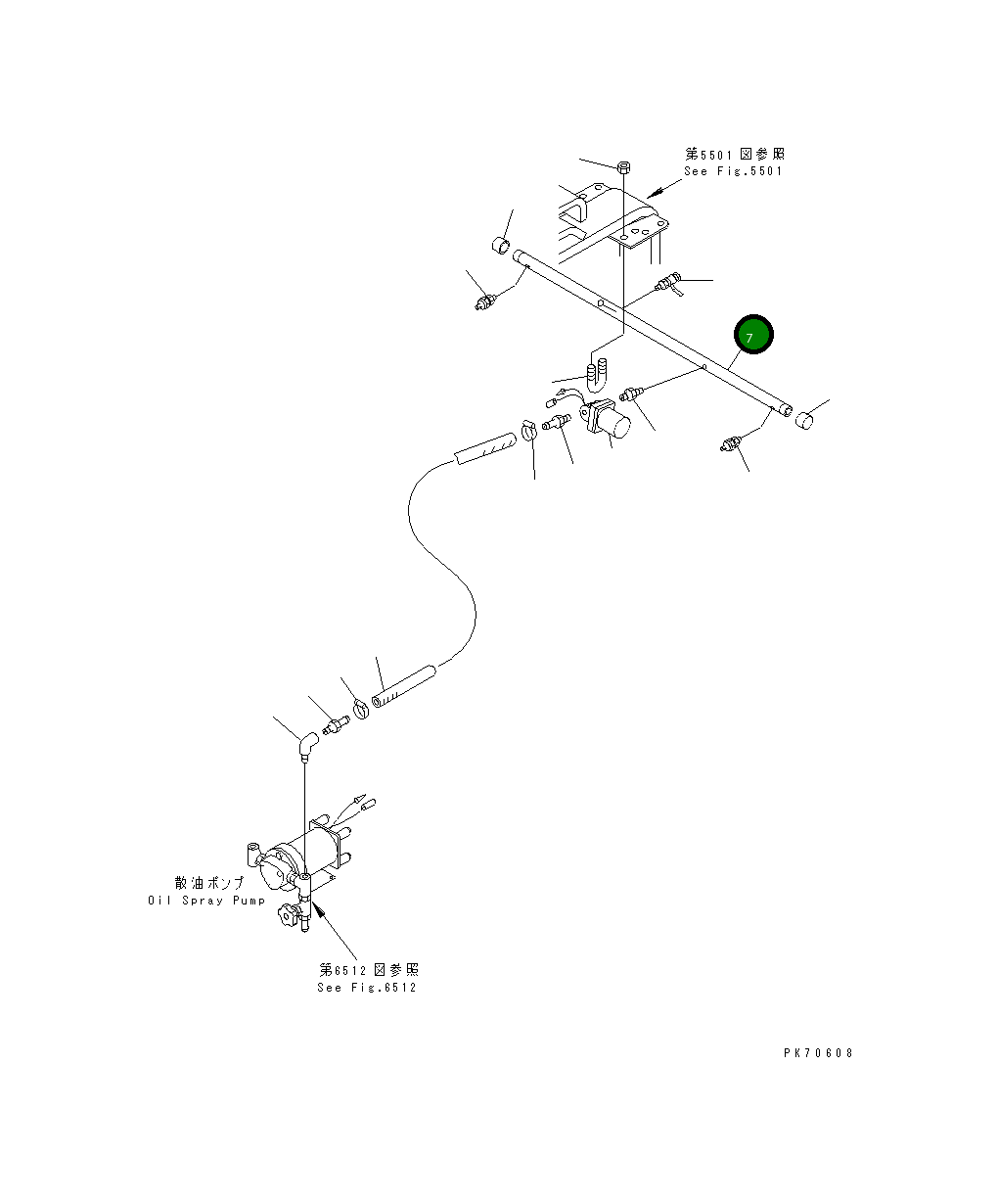 Труба 266-80-86310 Komatsu