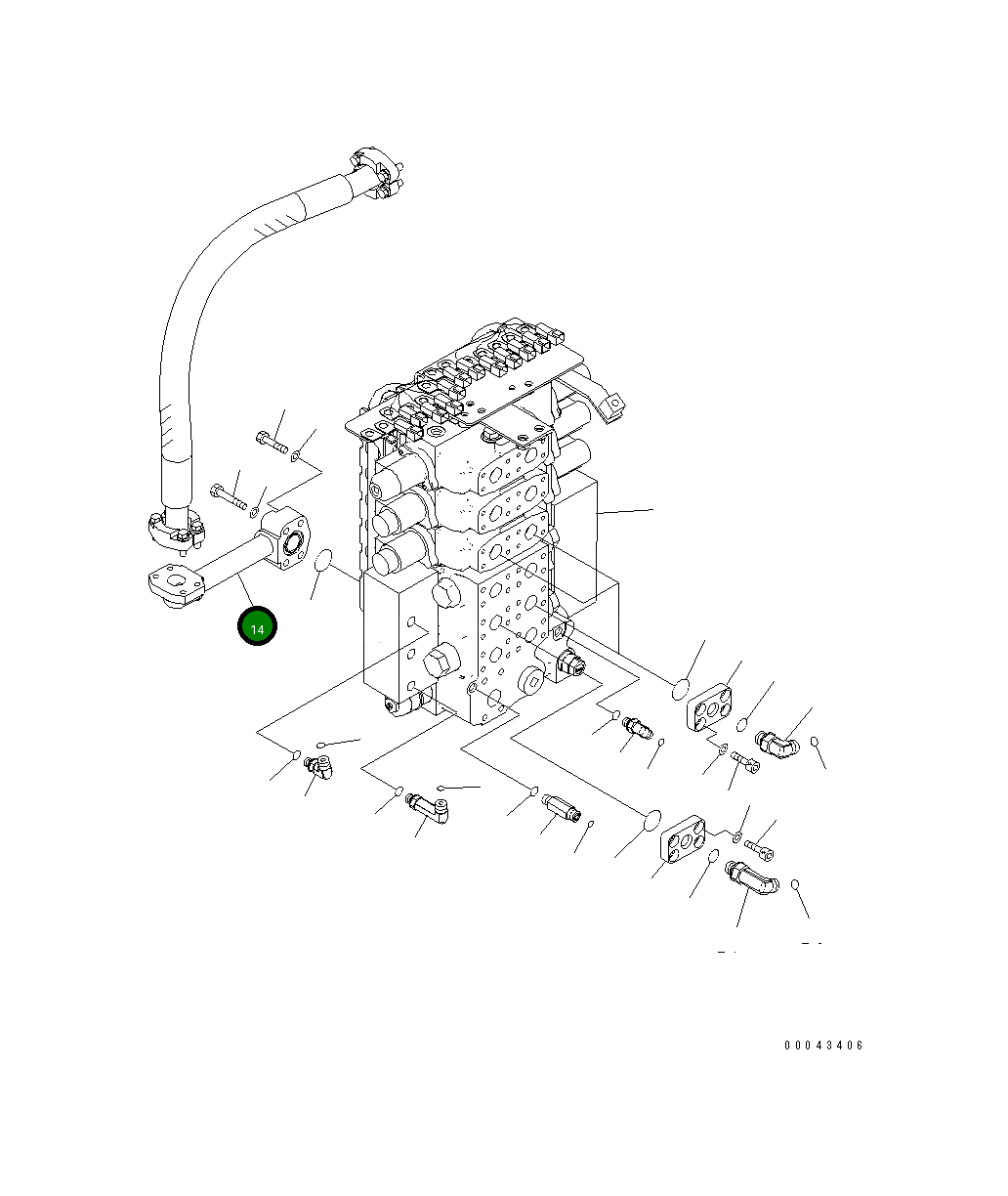 Трубка 17A-60-41120 Komatsu