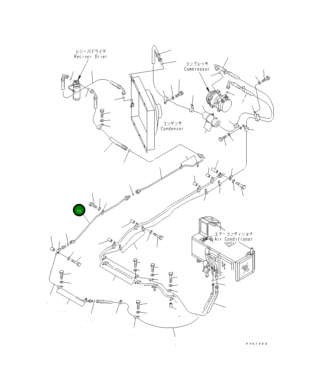 Трубка 208-979-K250 Komatsu