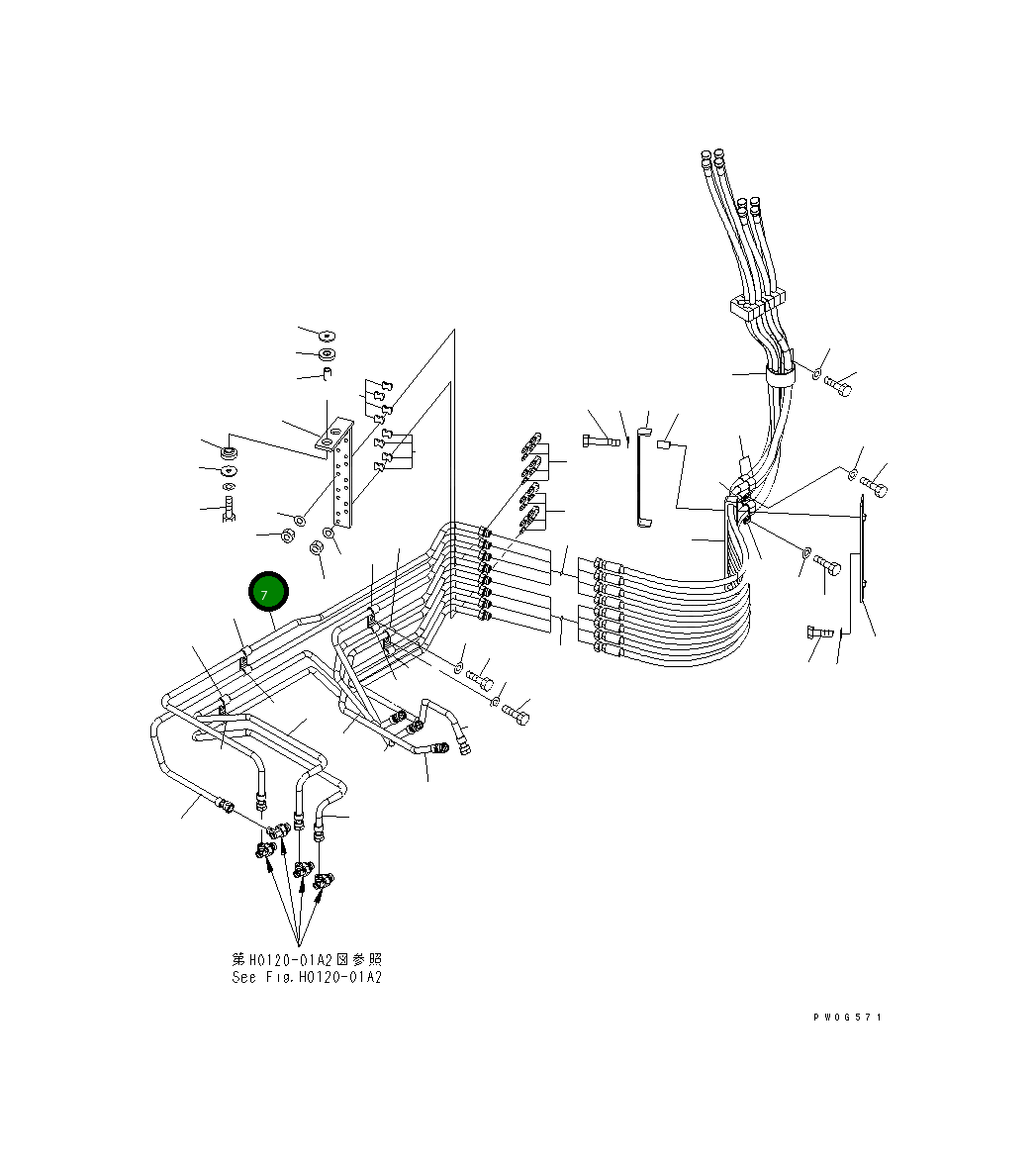 Трубка 424-S35-3110 Komatsu